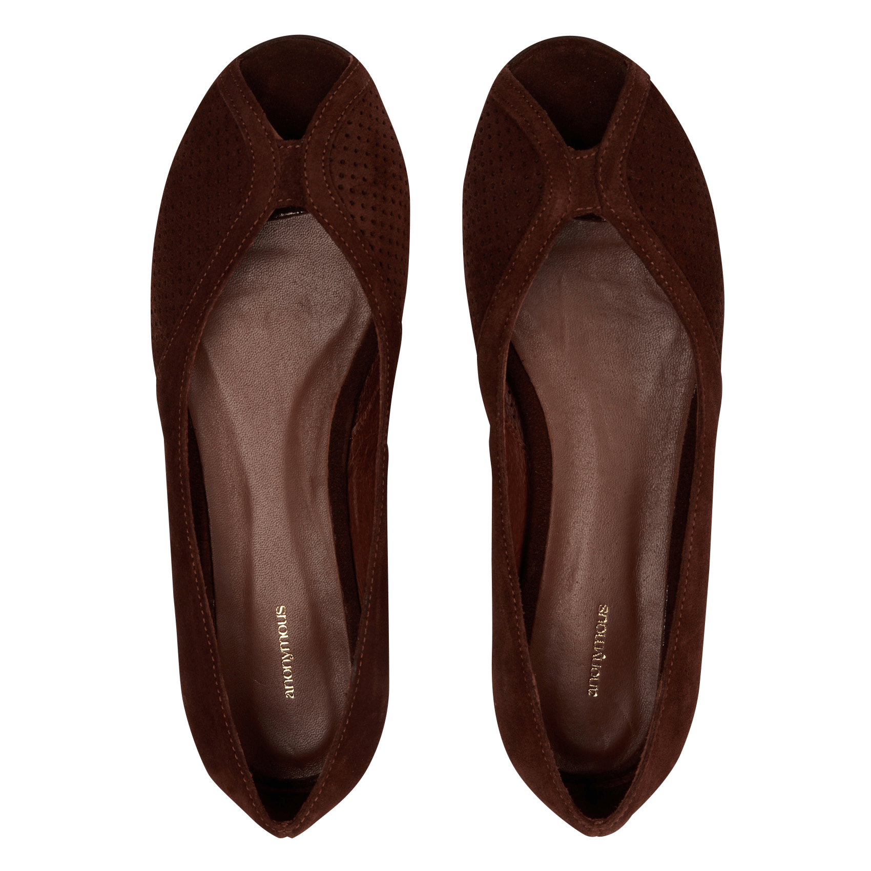 Copine suede ballet pumps ANONYMOUS COPENHAGEN Brown