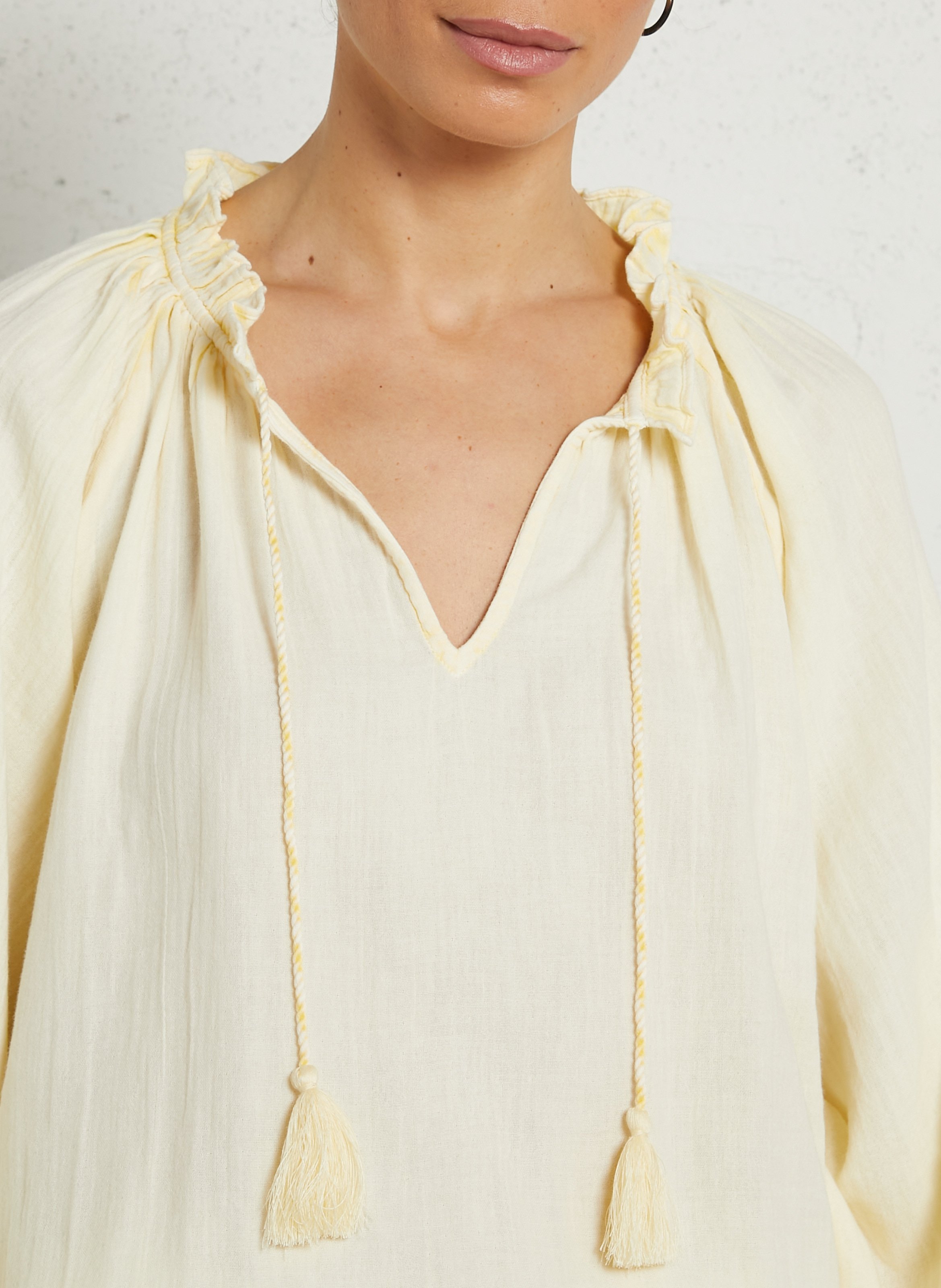V-neck cotton blouse LA PETITE ETOILE Yellow