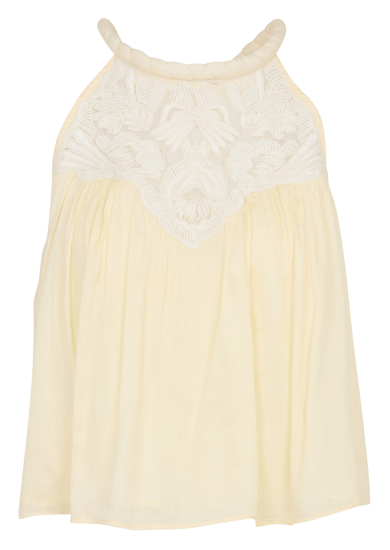 Mouwloze, rechte blouse van gemengde viscose LOUISE MISHA Beige