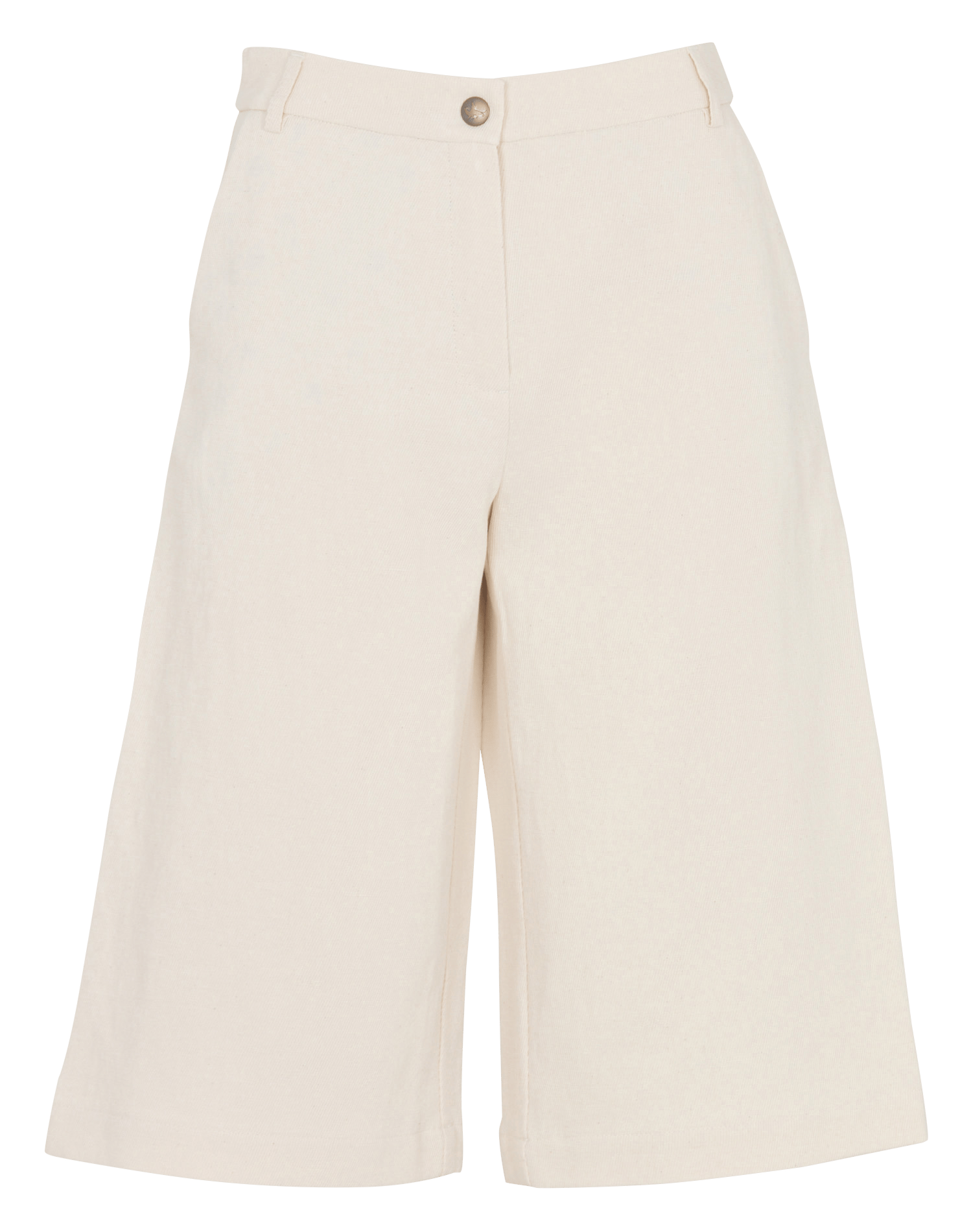 Straight-leg cotton-blend Bermuda shorts COTELAC White