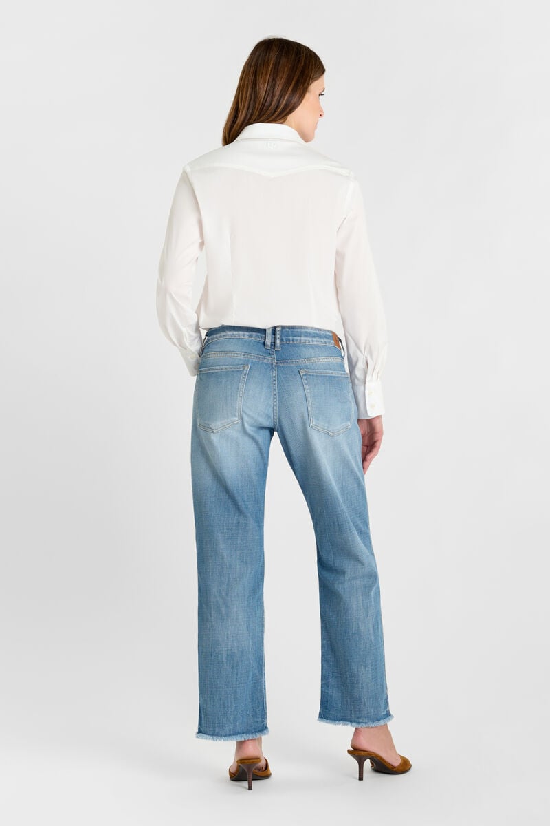Straight jeans, 7/8 length LE TEMPS DES CERISES Blue