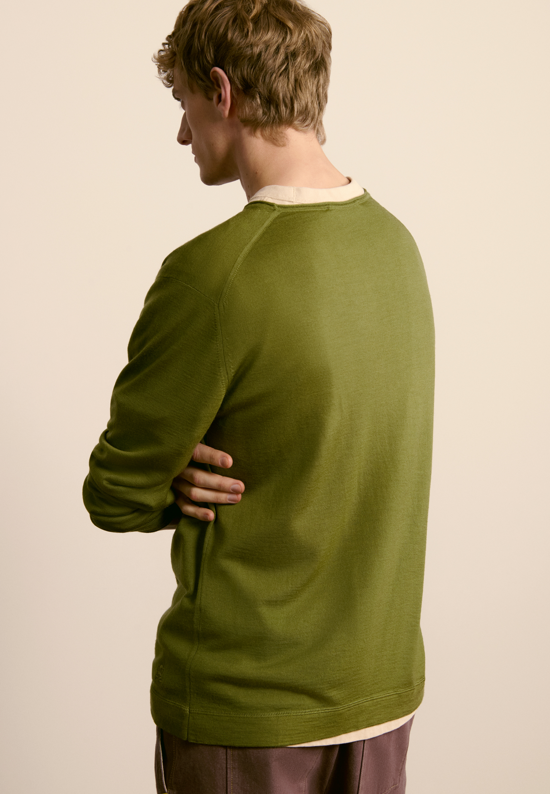 Merino wool sweater MAISON MONTAGUT Khaki