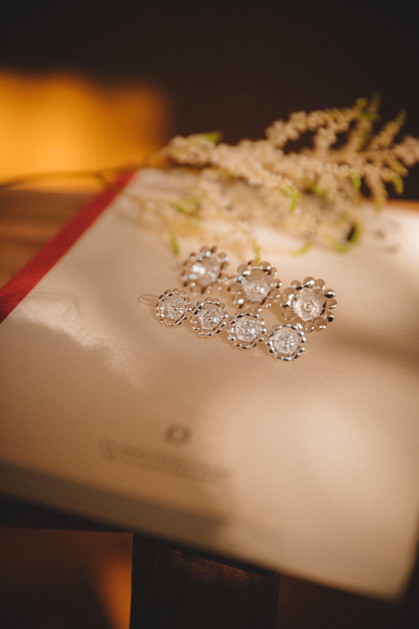 Mini silver-plated flower hair clip MONSIEUR SIMONE Silver