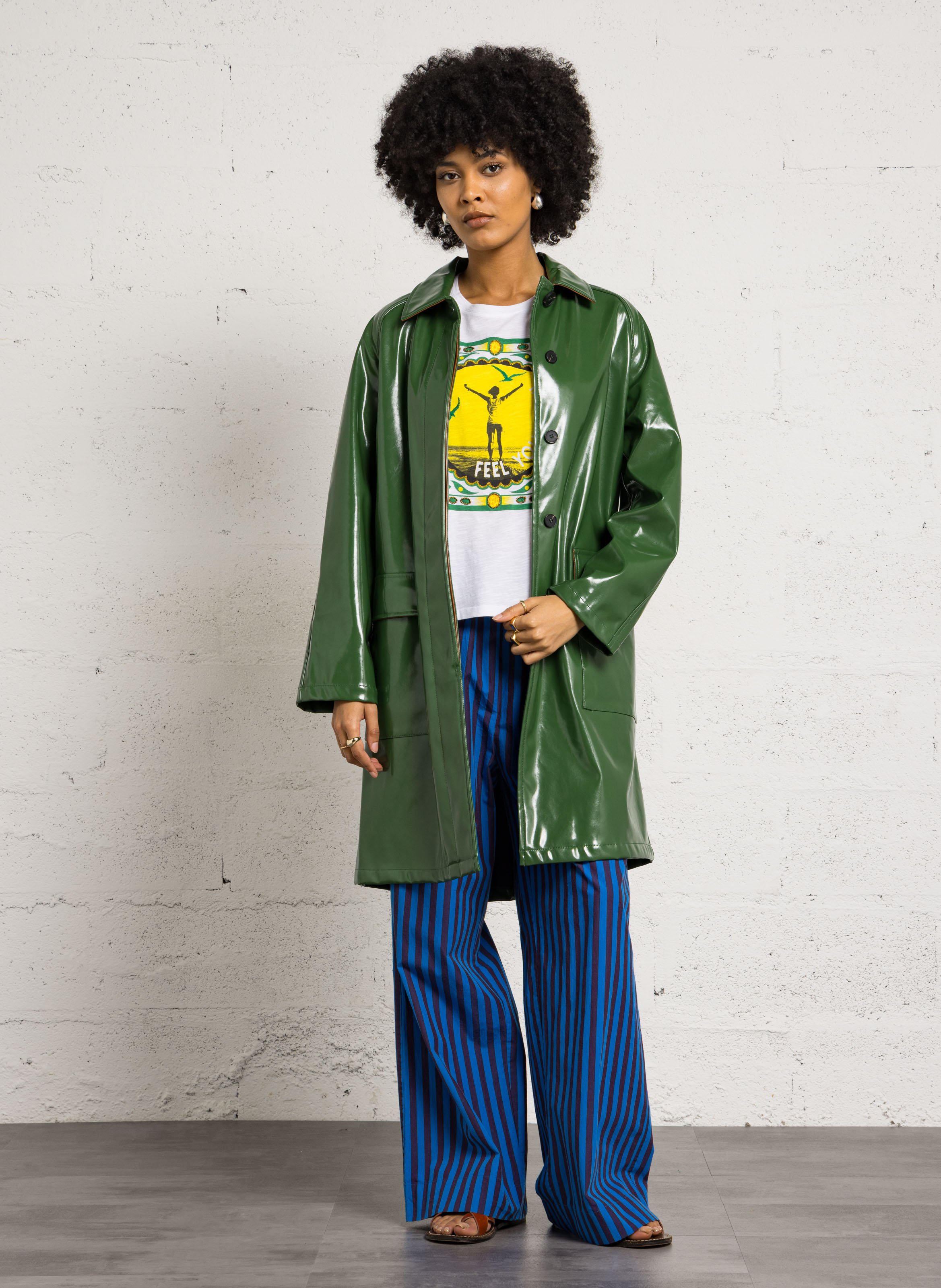 Manteau droit col classique LEON & HARPER