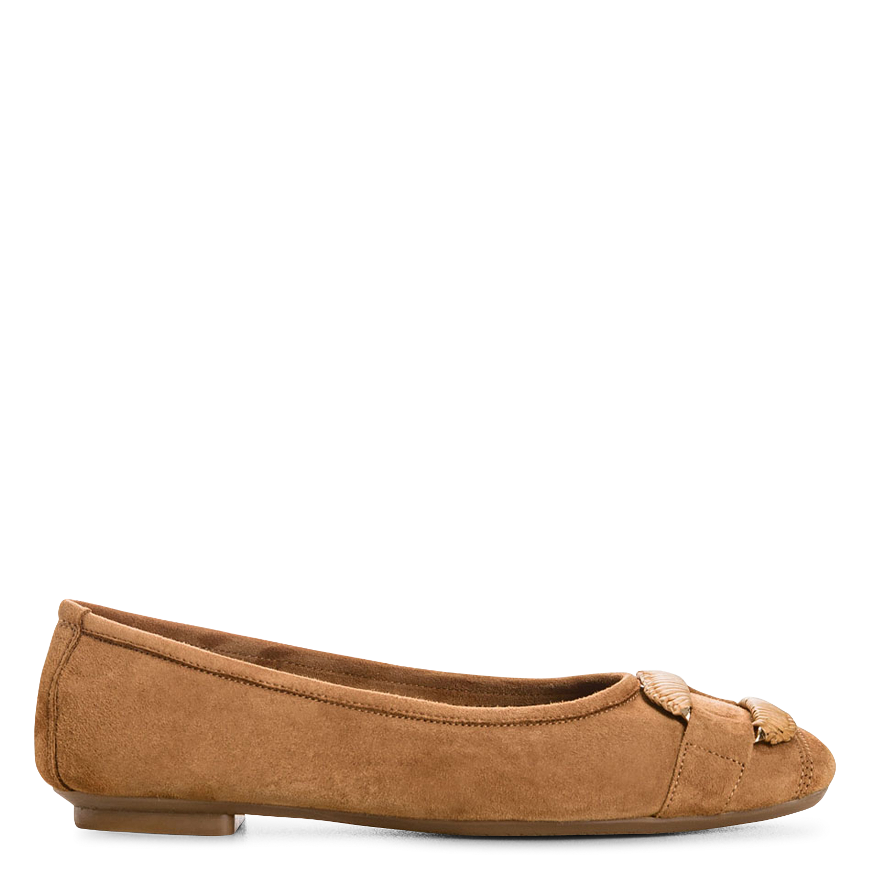 Ballerines en cuir velours REQINS Marron