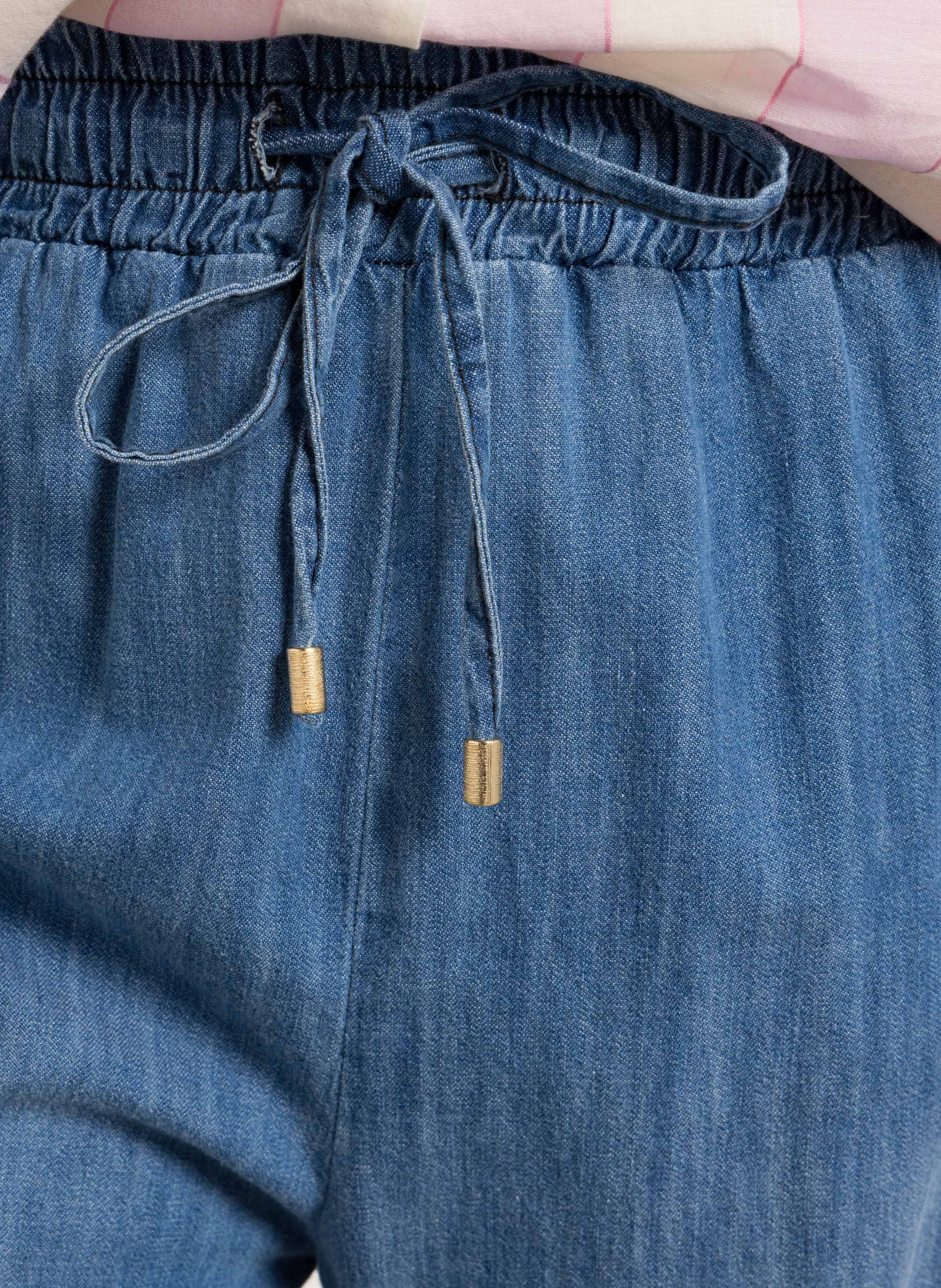 Jeans wide leg PLEASE Blu