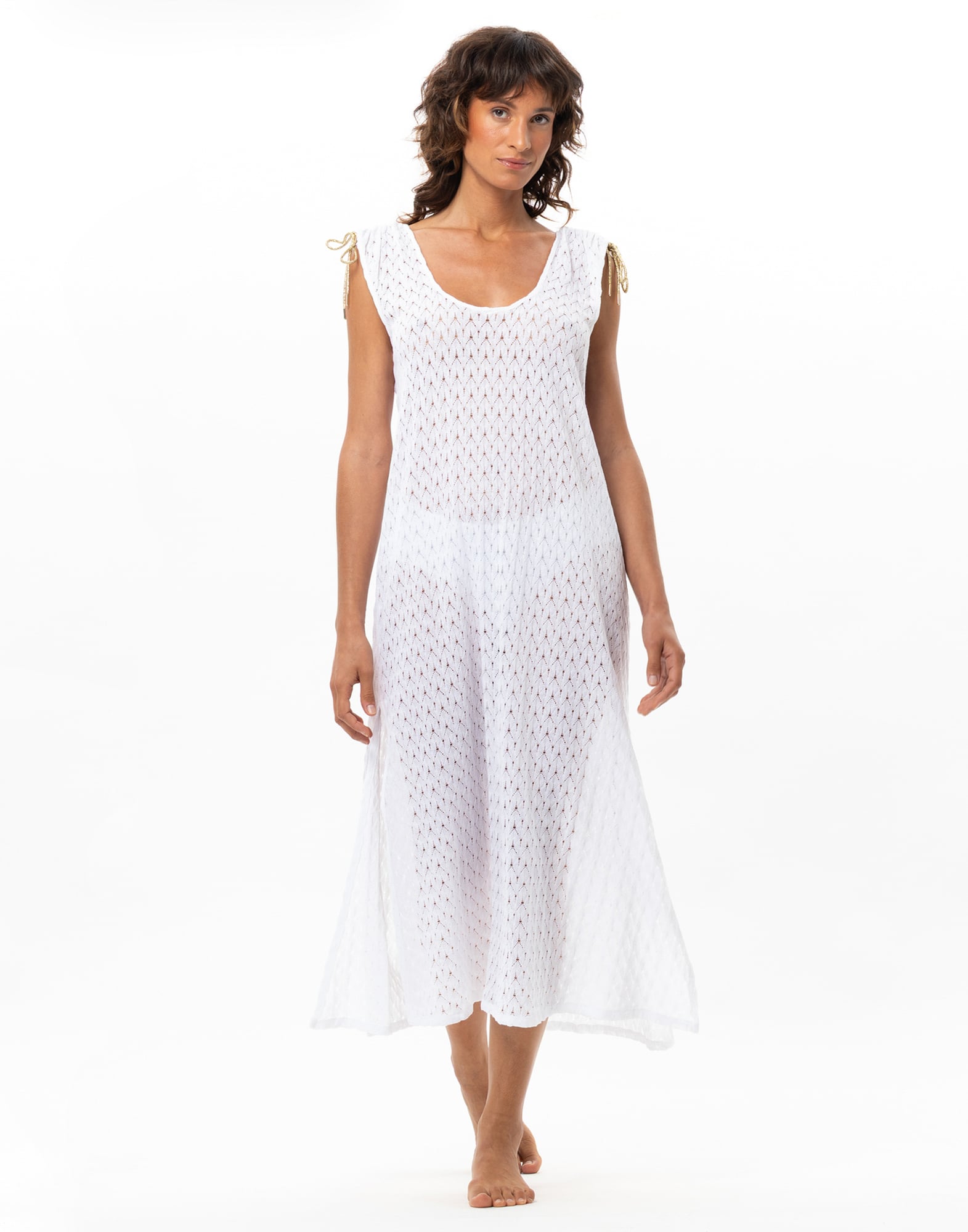 Open-work knit dress LE CHAT White