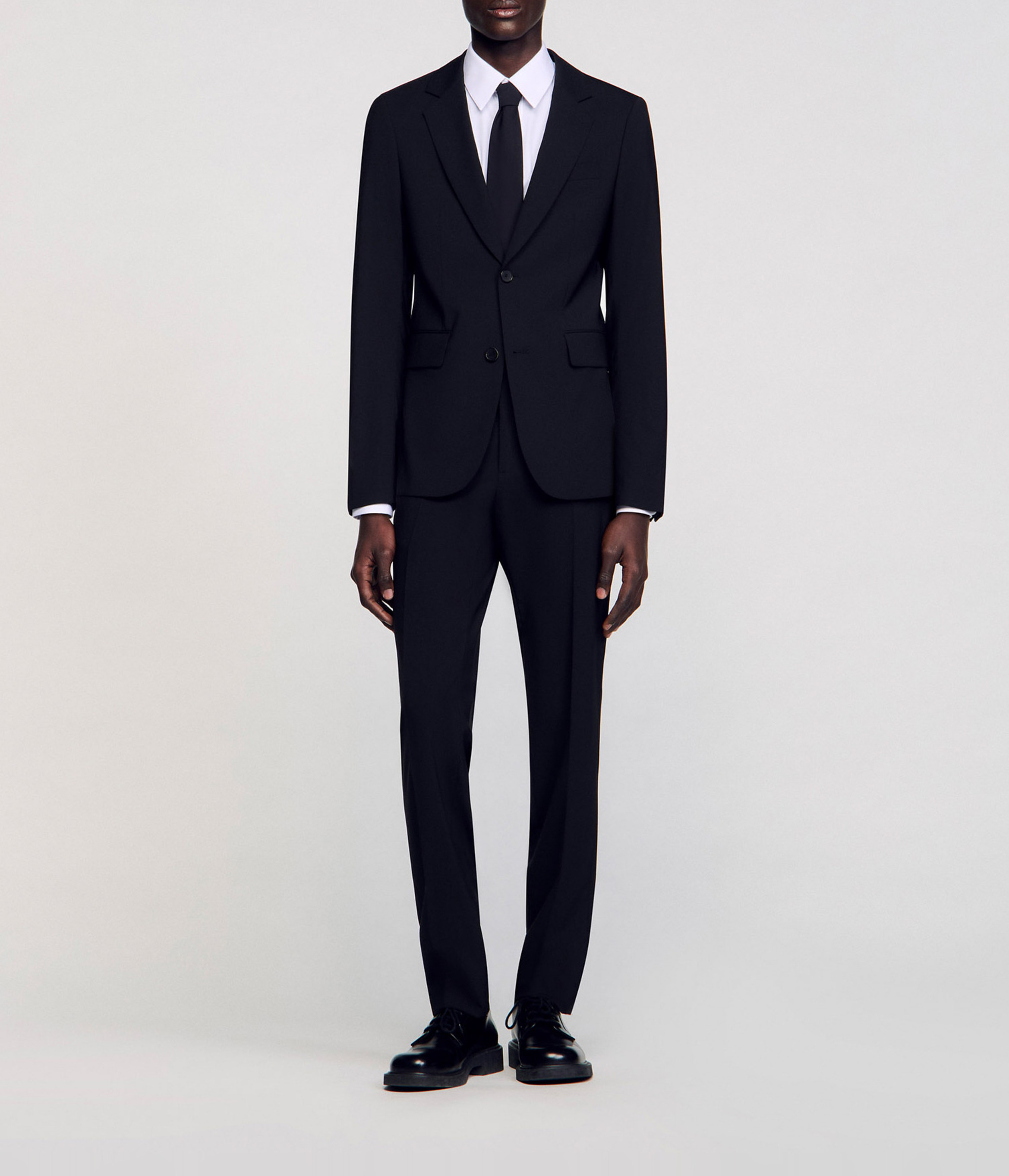 Veste de tailleur en laine mélangée  SANDRO Noir