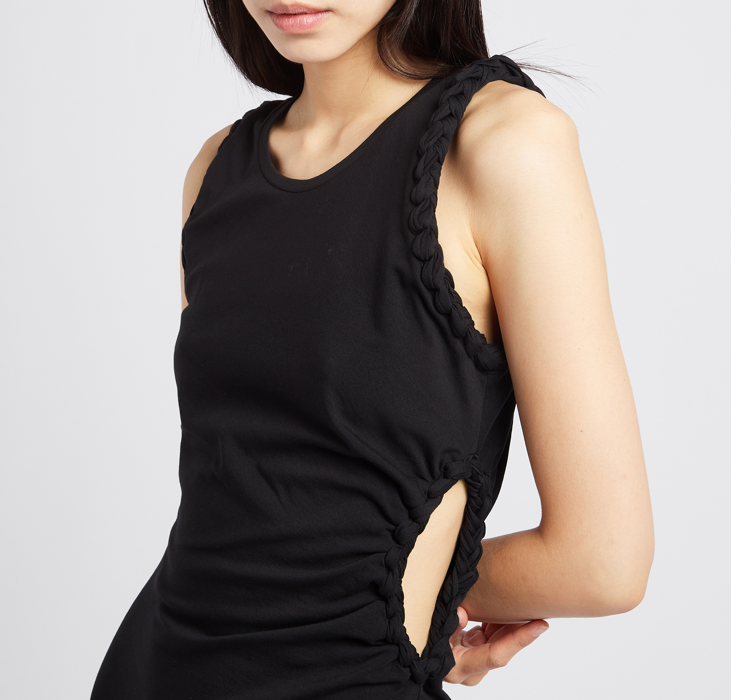 Long cotton-blend braided dress IRO Black