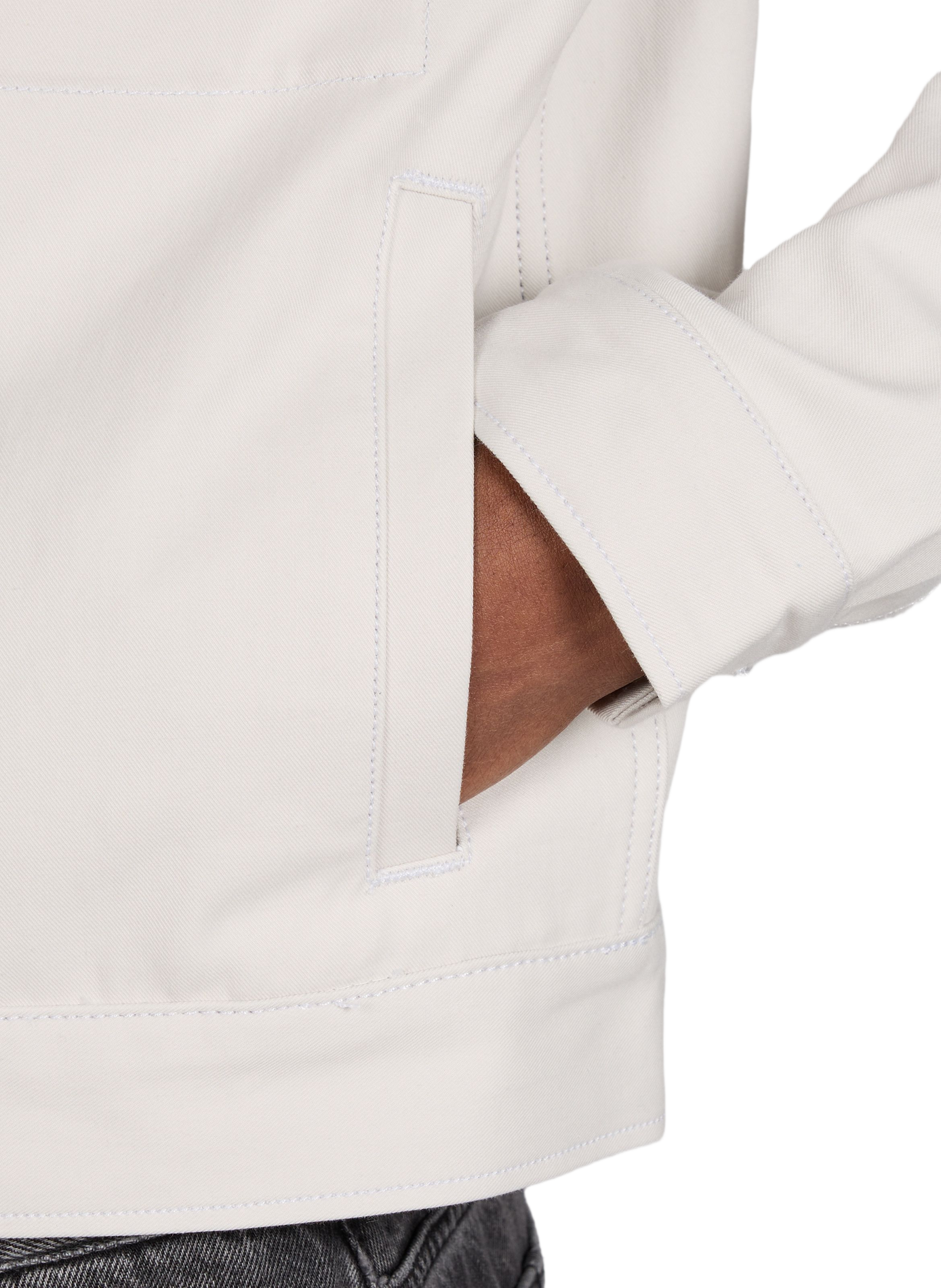 Blouson droit en coton SAISON 1865 Beige