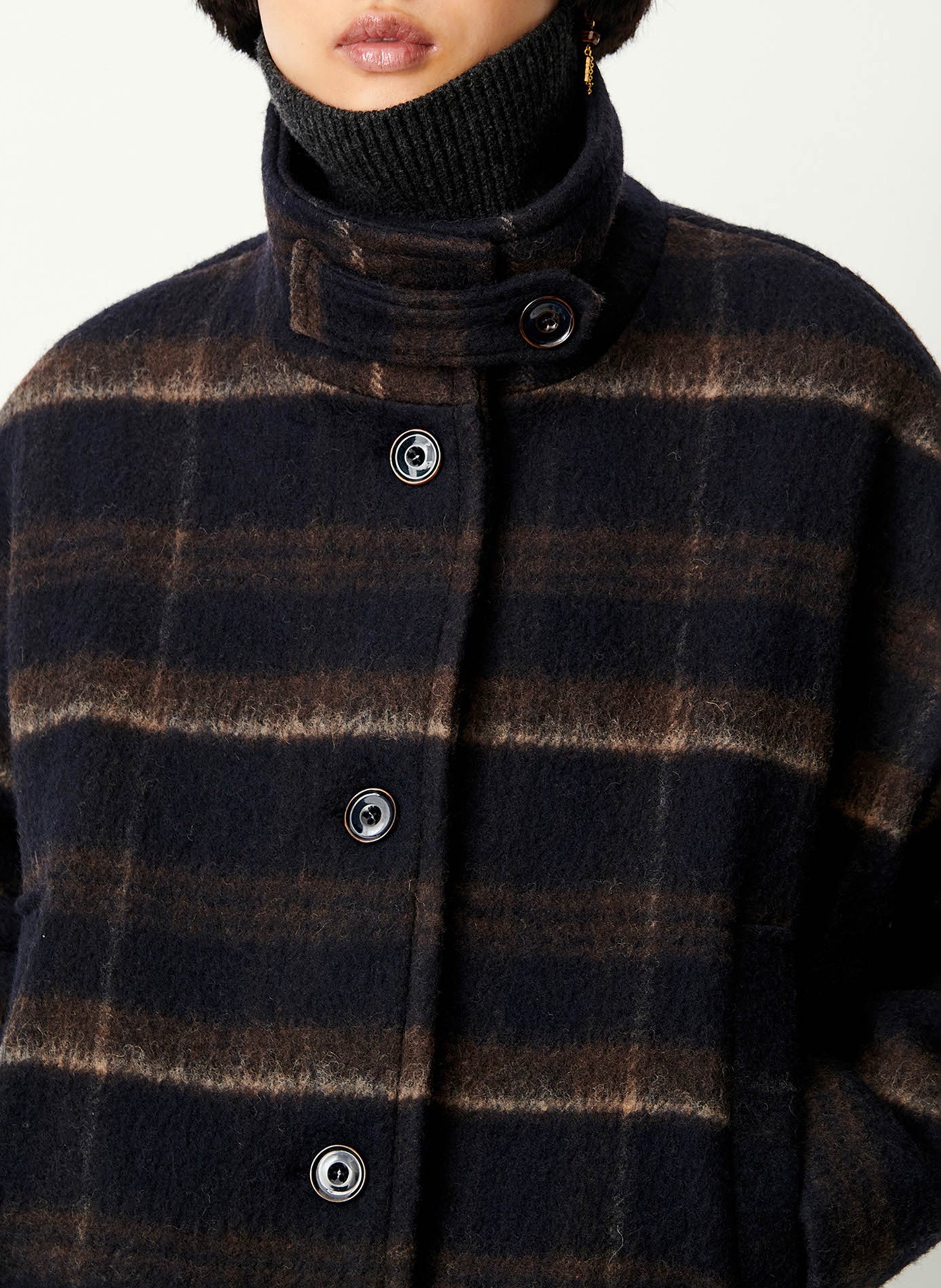 Alpaca wool coat  SESSUN Blue
