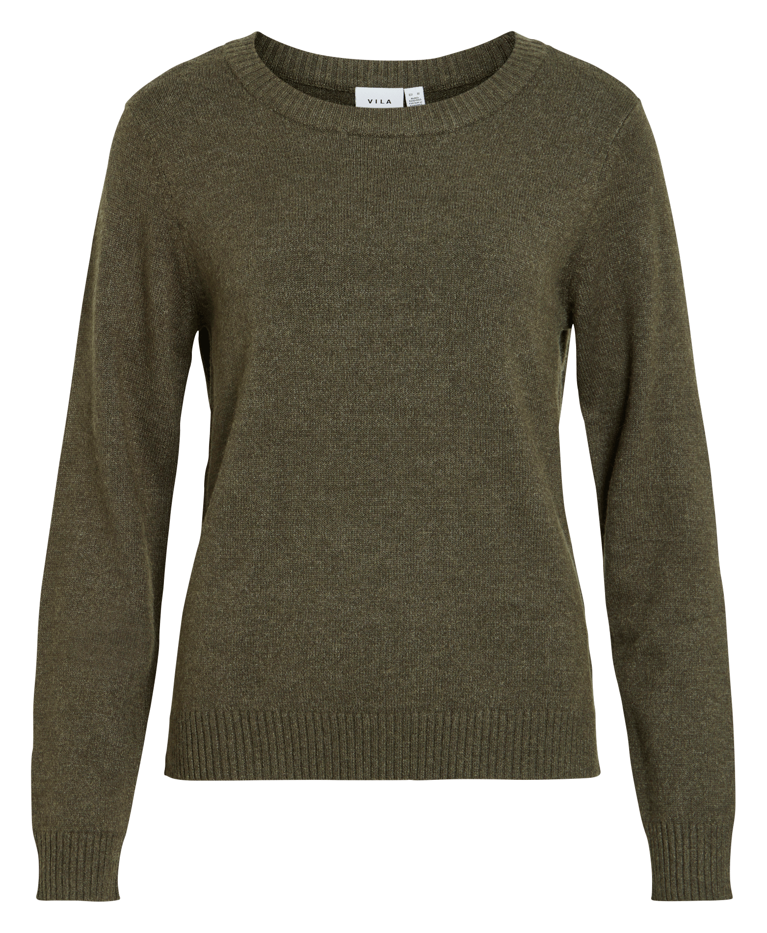 Round-neck sweater VILA Khaki