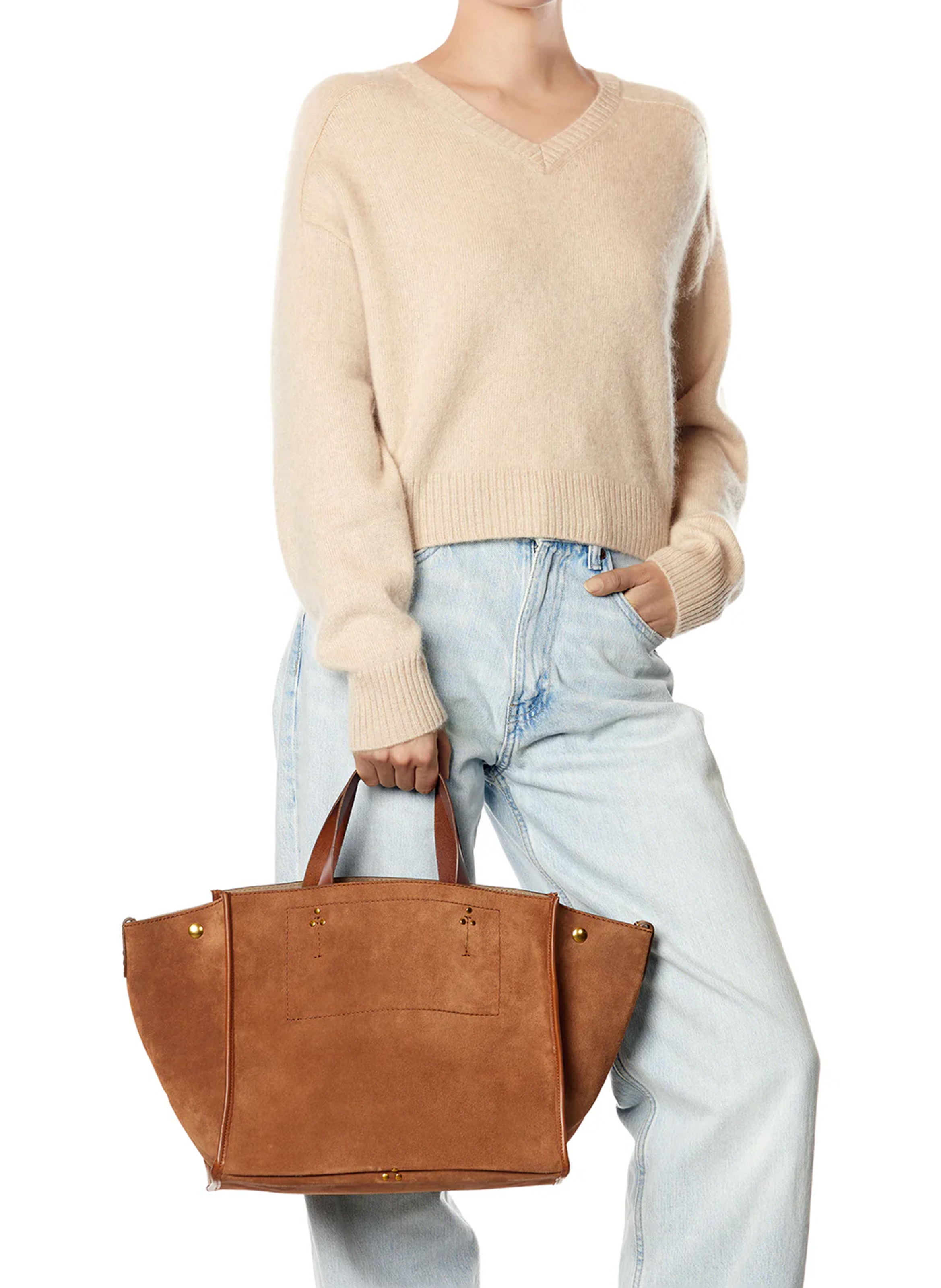 Leather tote bag | Brown JEROME DREYFUSS Women