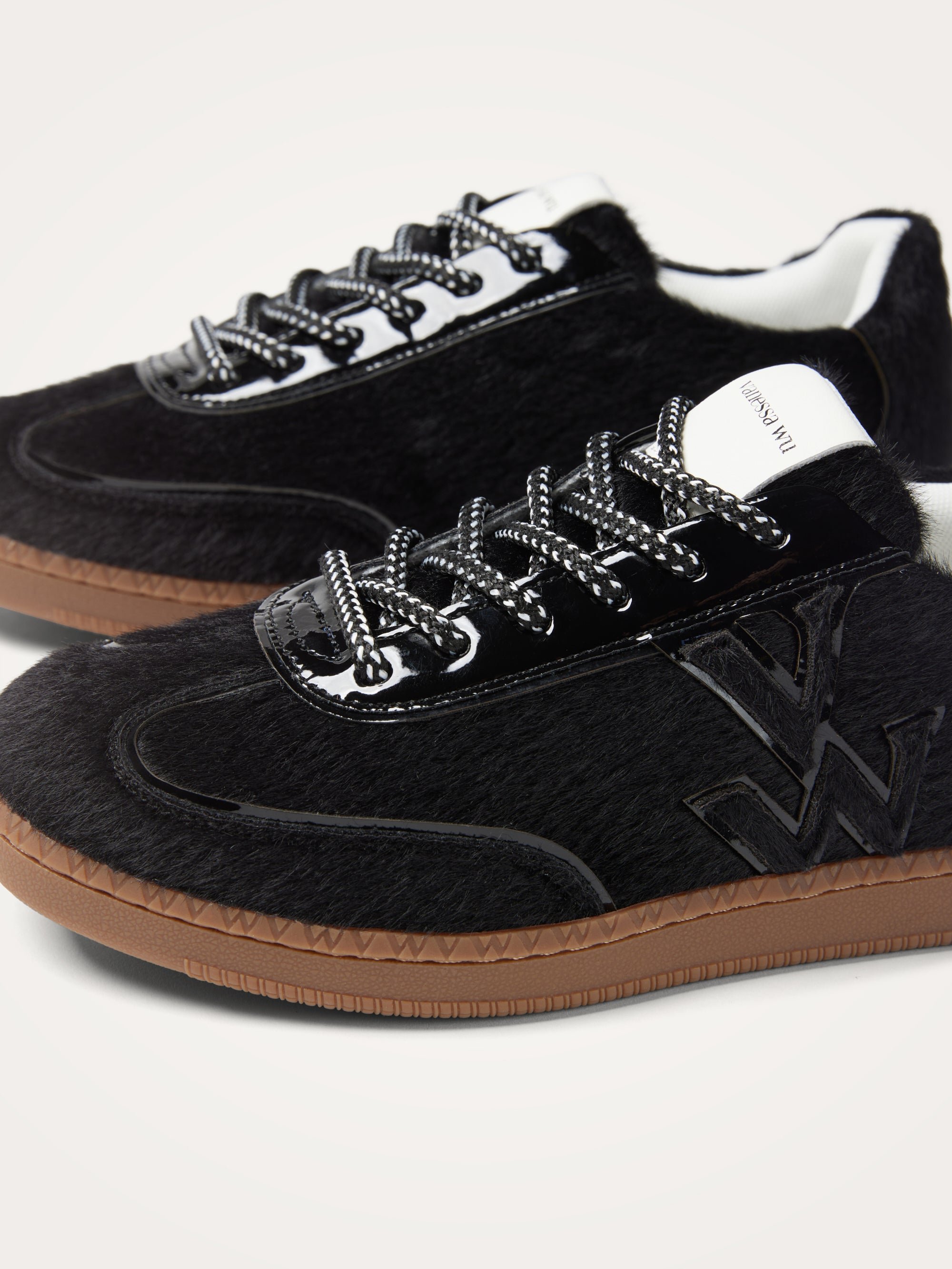 Sneakers with monogram on retro sole VANESSA WU Black