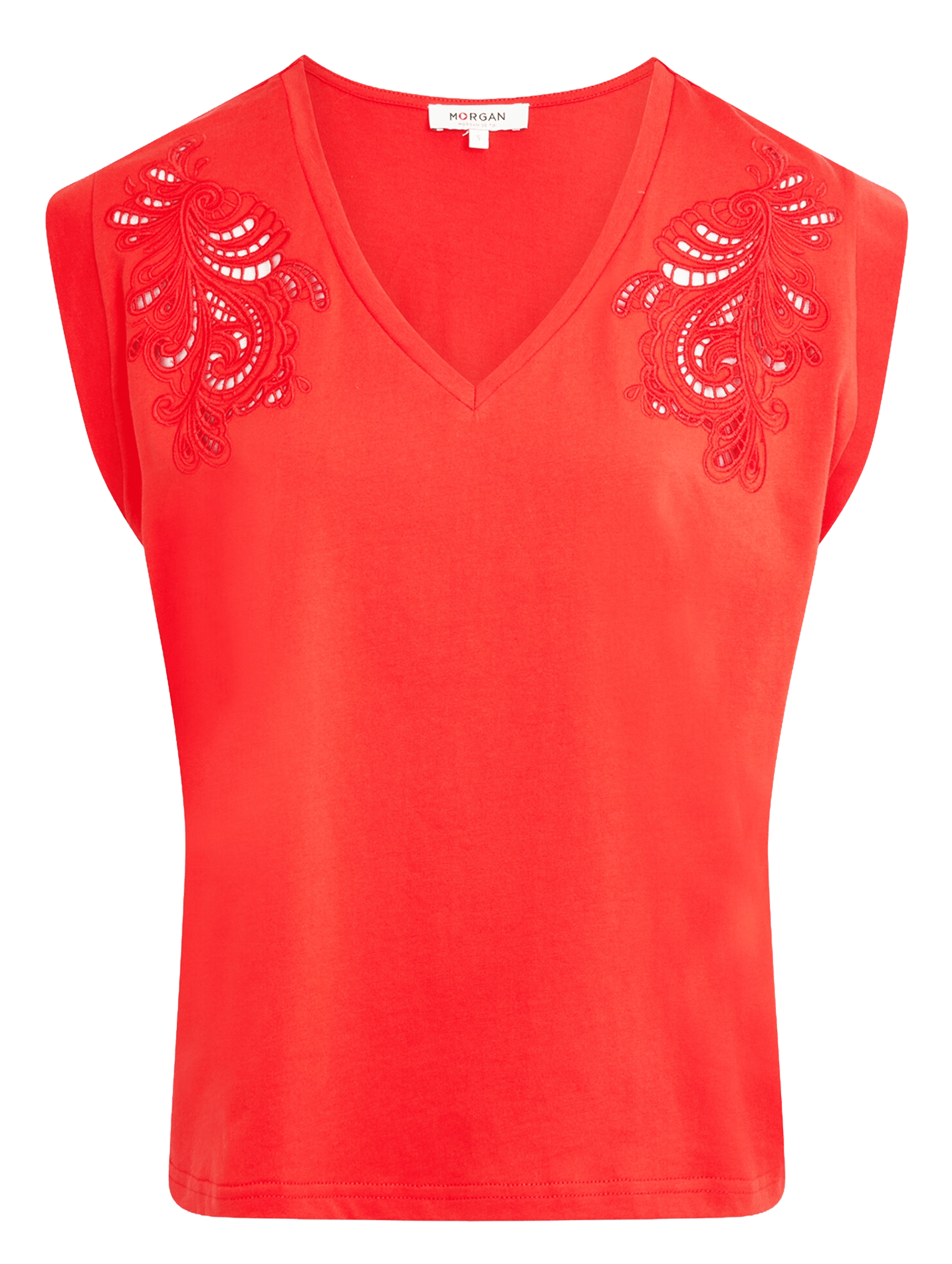 V-neck T-shirt MORGAN Red