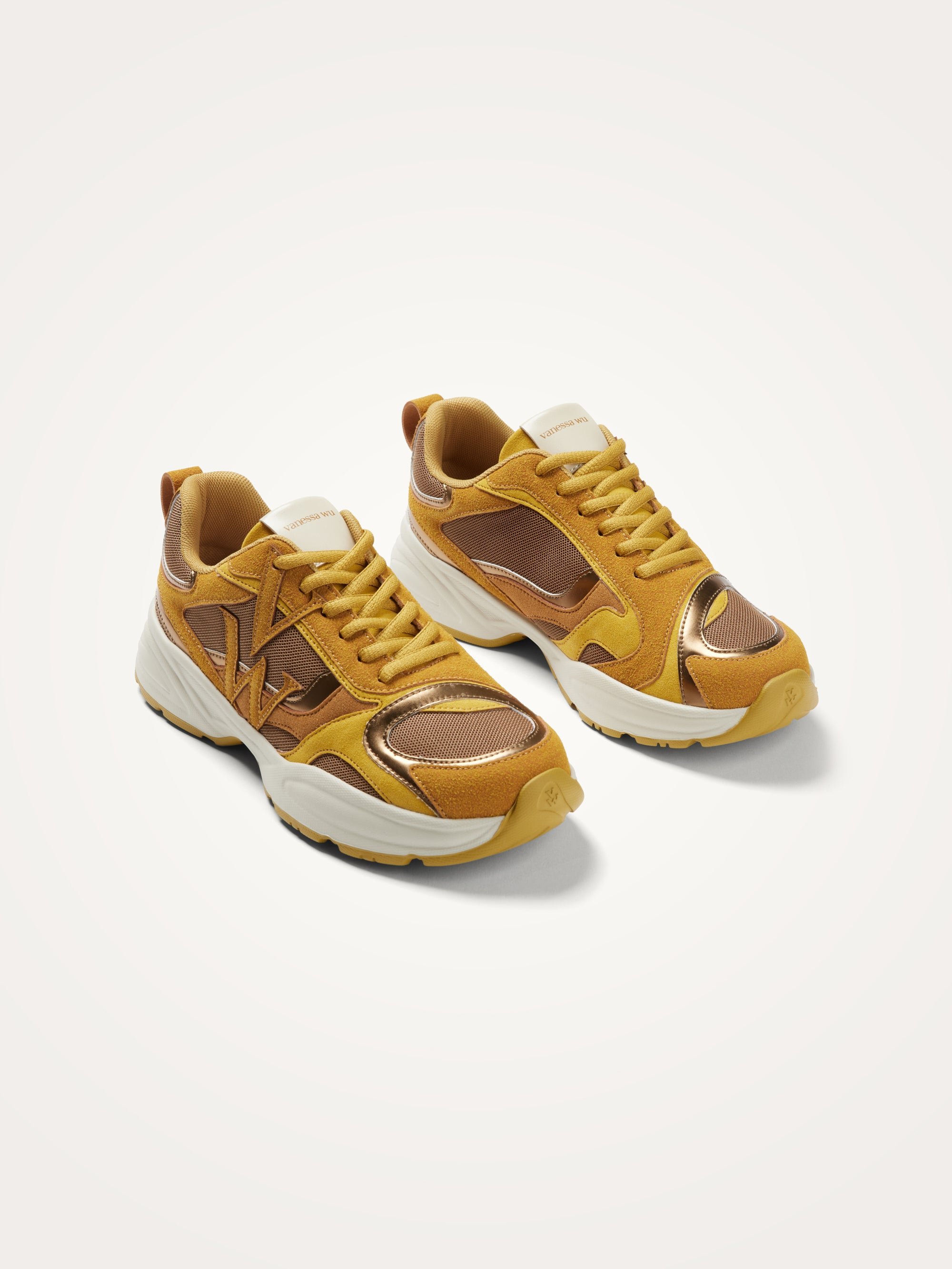 Low-top mesh sneakers VANESSA WU Yellow