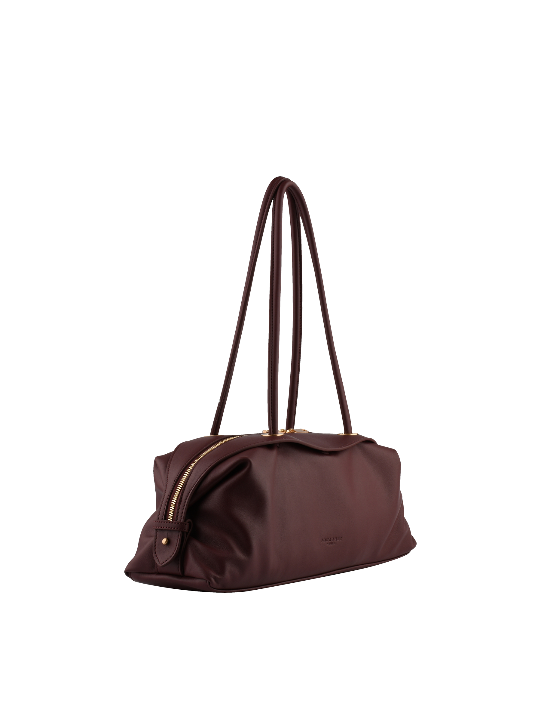 Calfskin leather shoulder bag | Red POURCHET Women