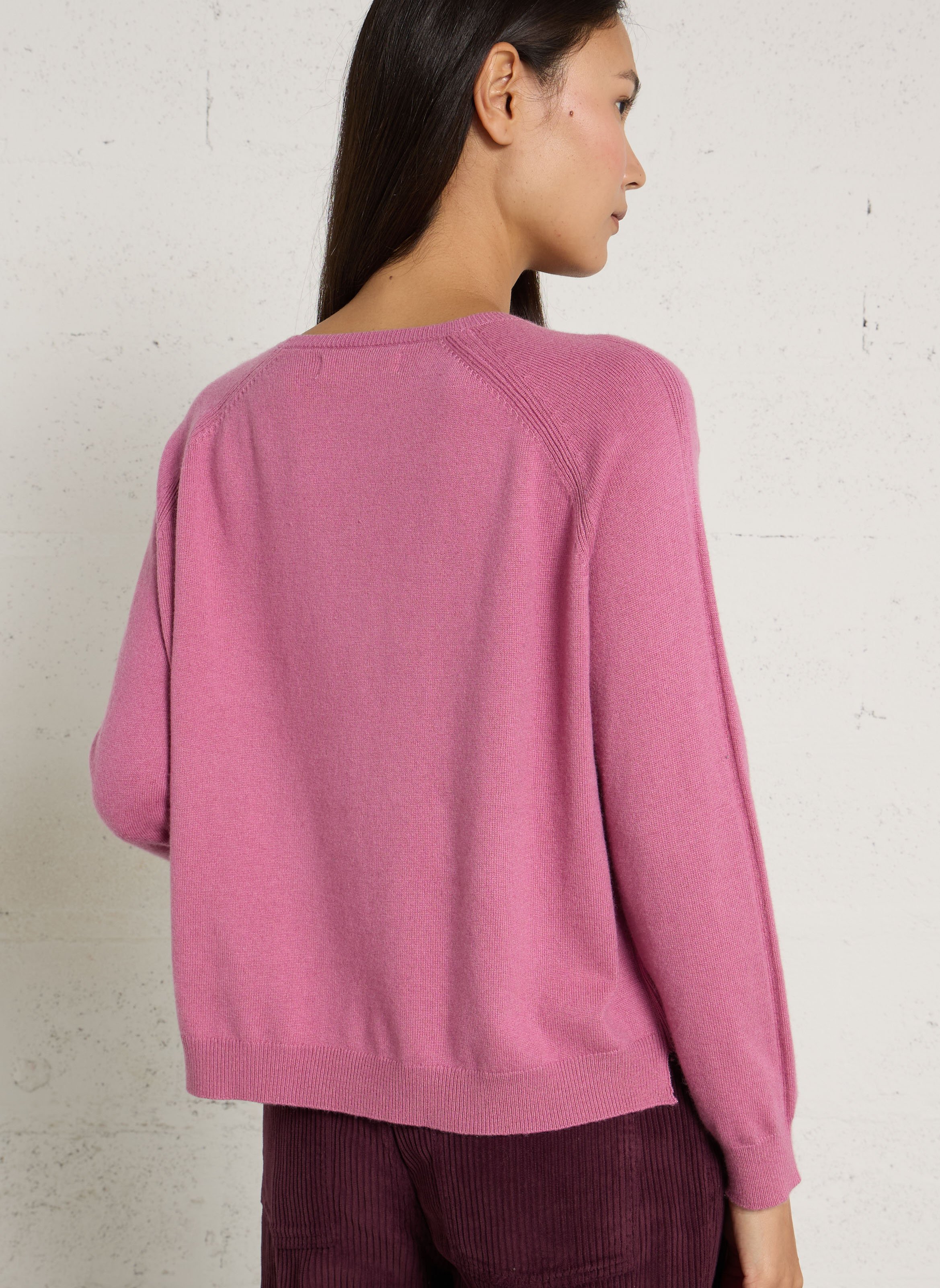 Solid Long Sleeve Pullover NICE THINGS Pink
