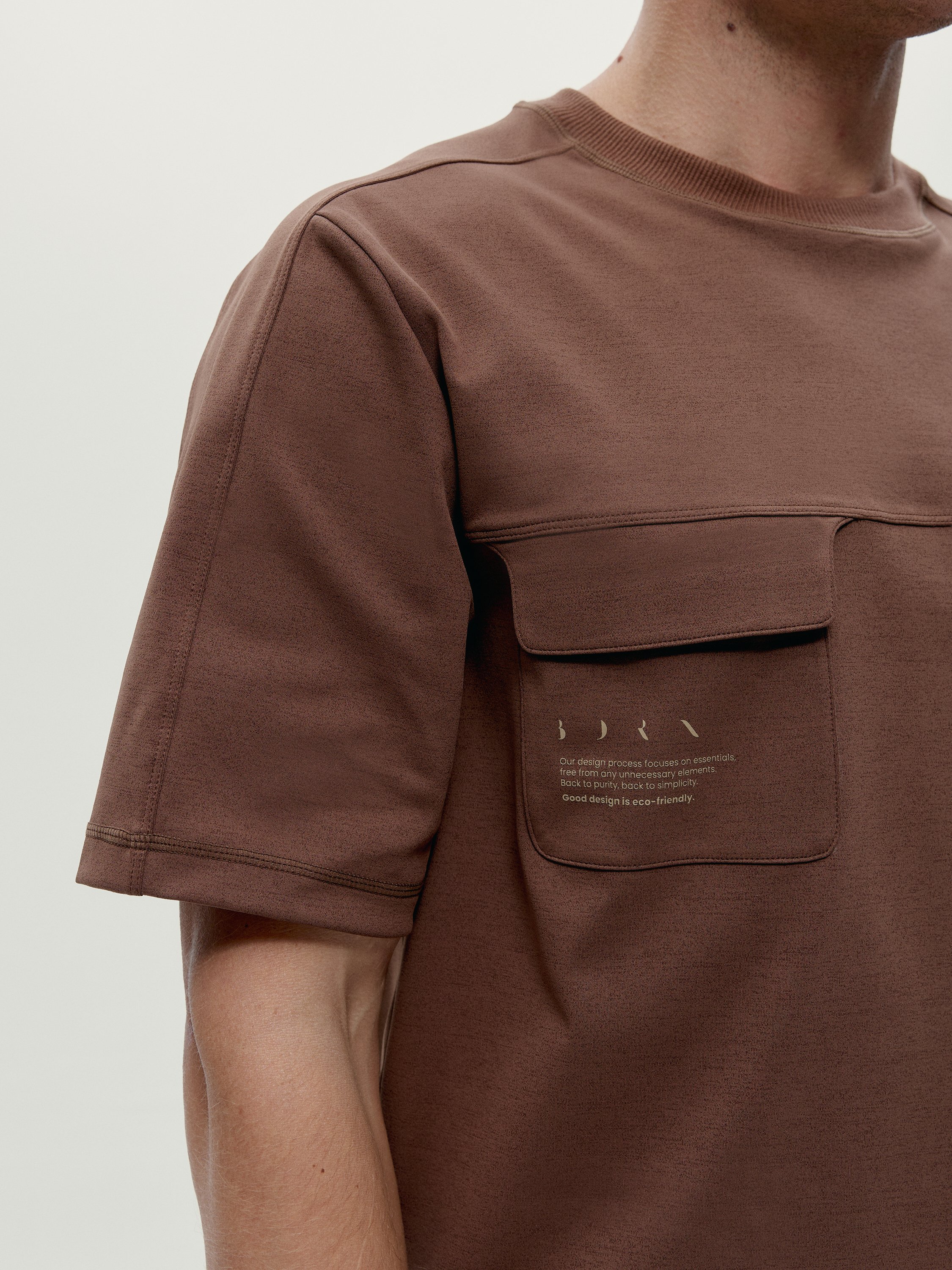 Short-sleeve performance recovery T-shirt | Brown BORN Men