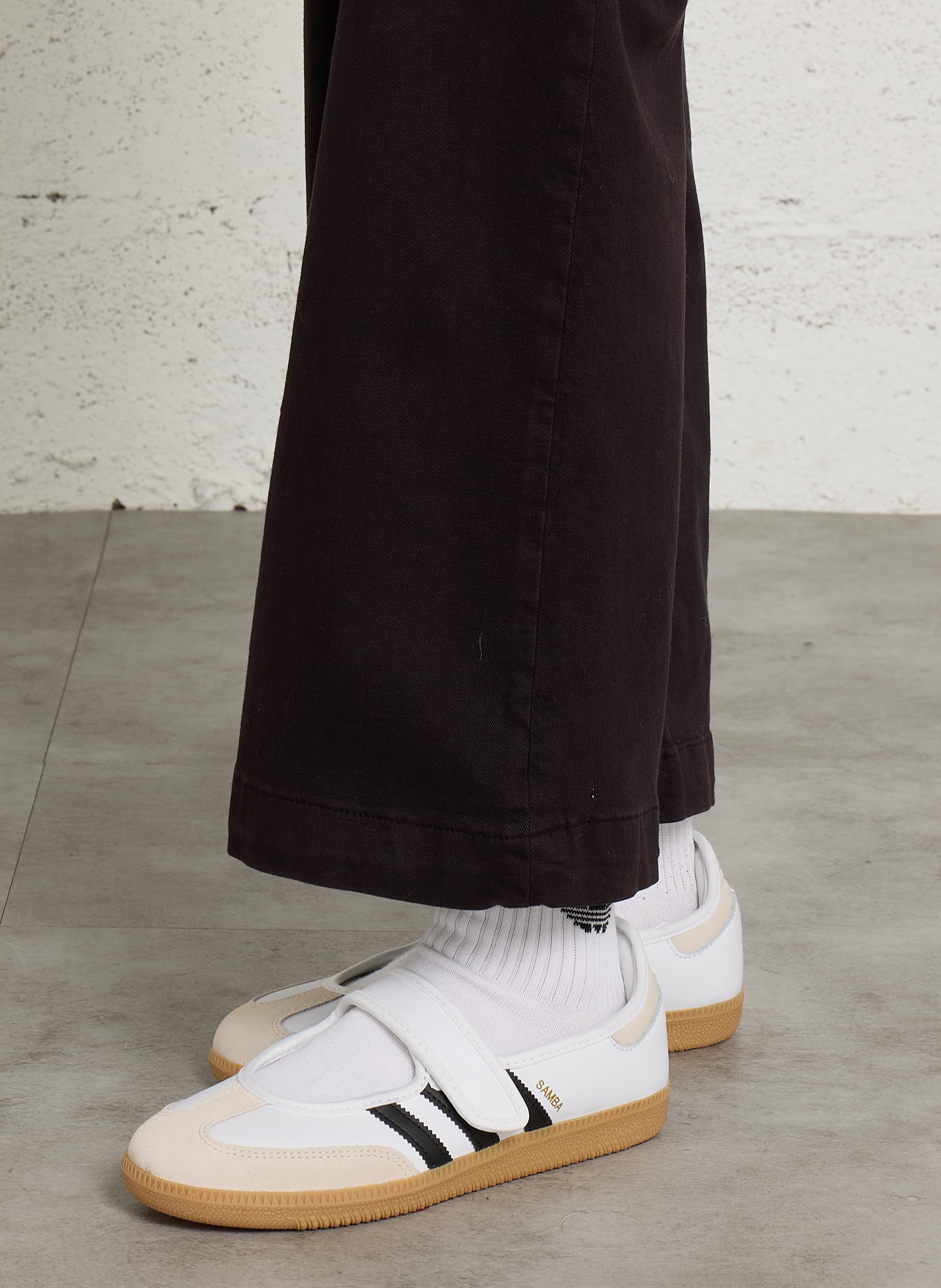 Baskets basses à scratch ADIDAS Blanc