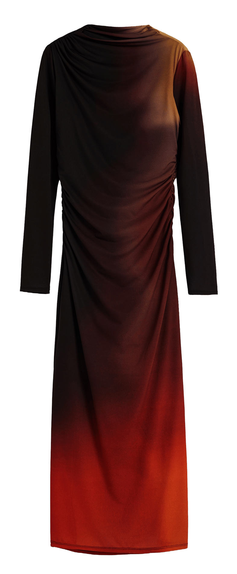 Robe longue manches longues dégradée DESIGUAL Noir