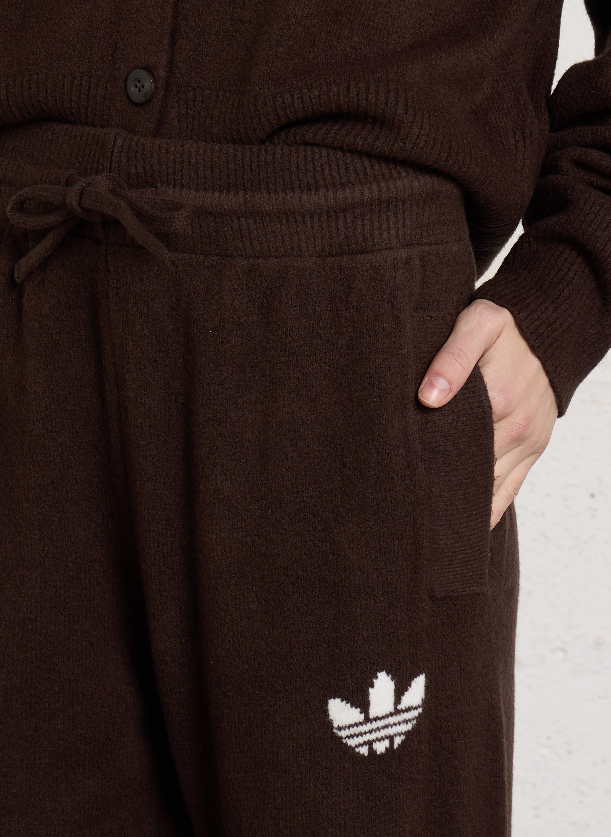 Gerade geschnittene Baumwollhose ADIDAS Braun