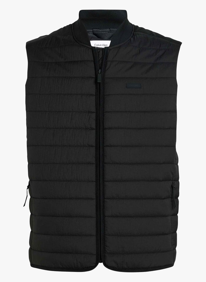 Veste sans manches droite matelass e Noir