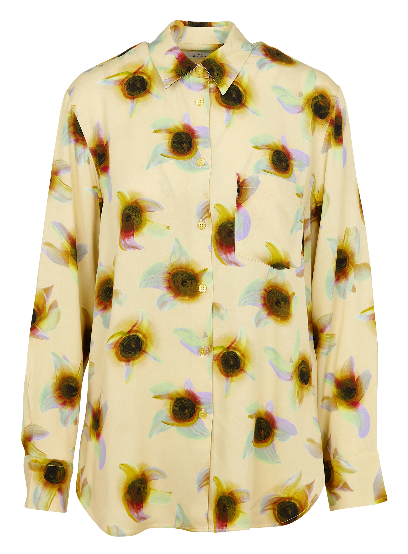 Chemise droite col classique fluide PAUL SMITH Jaune