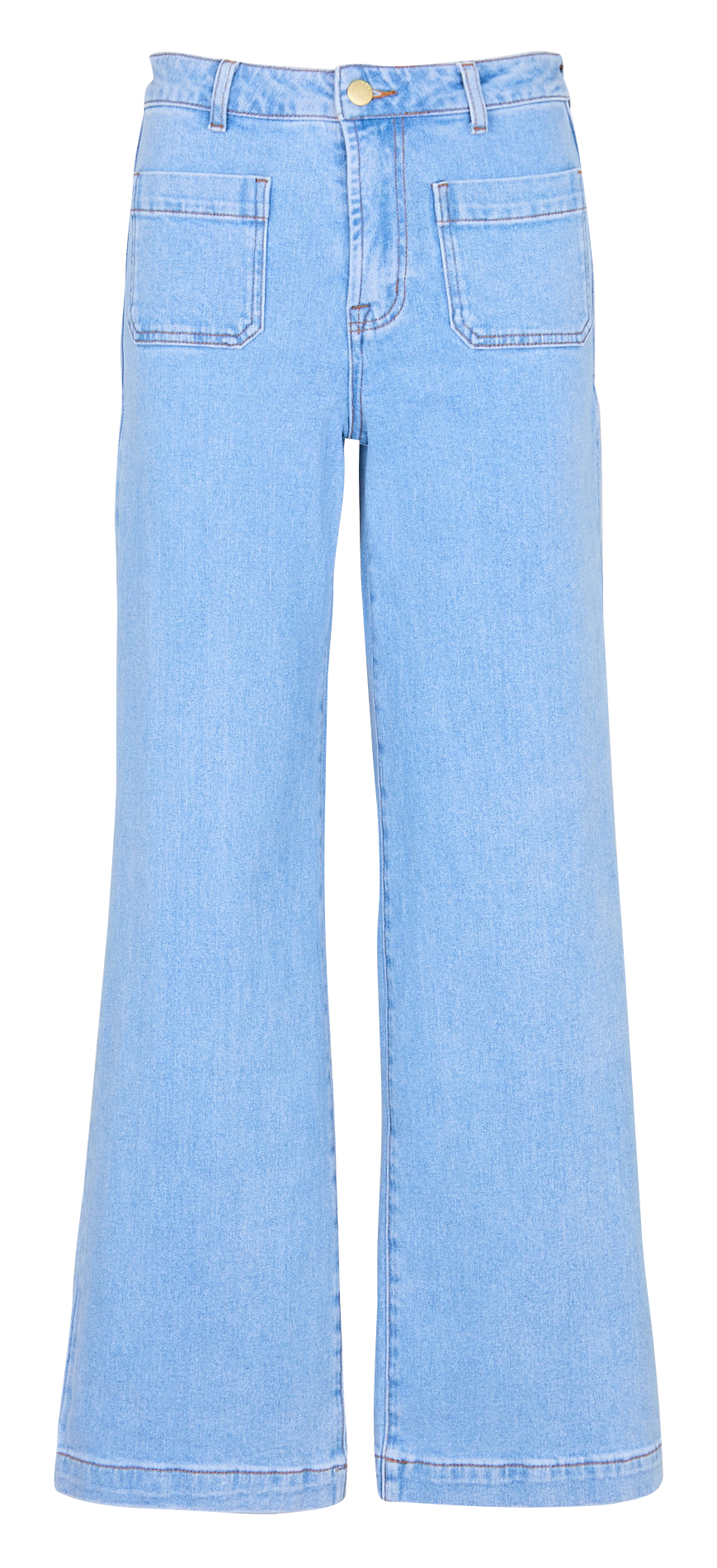 High-rise flared cotton-blend jeans ATLANTY Stone