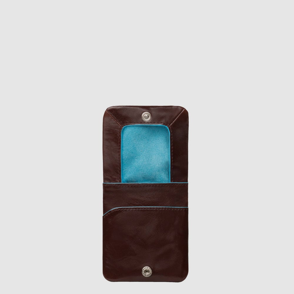 Leather coin purse PIQUADRO Brown