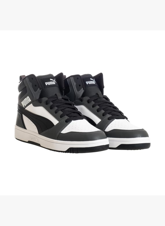 Basket Montante a Lacet Rebound V6 Blanc Puma Noir Gris Puma Homme 242522 Place des Tendances
