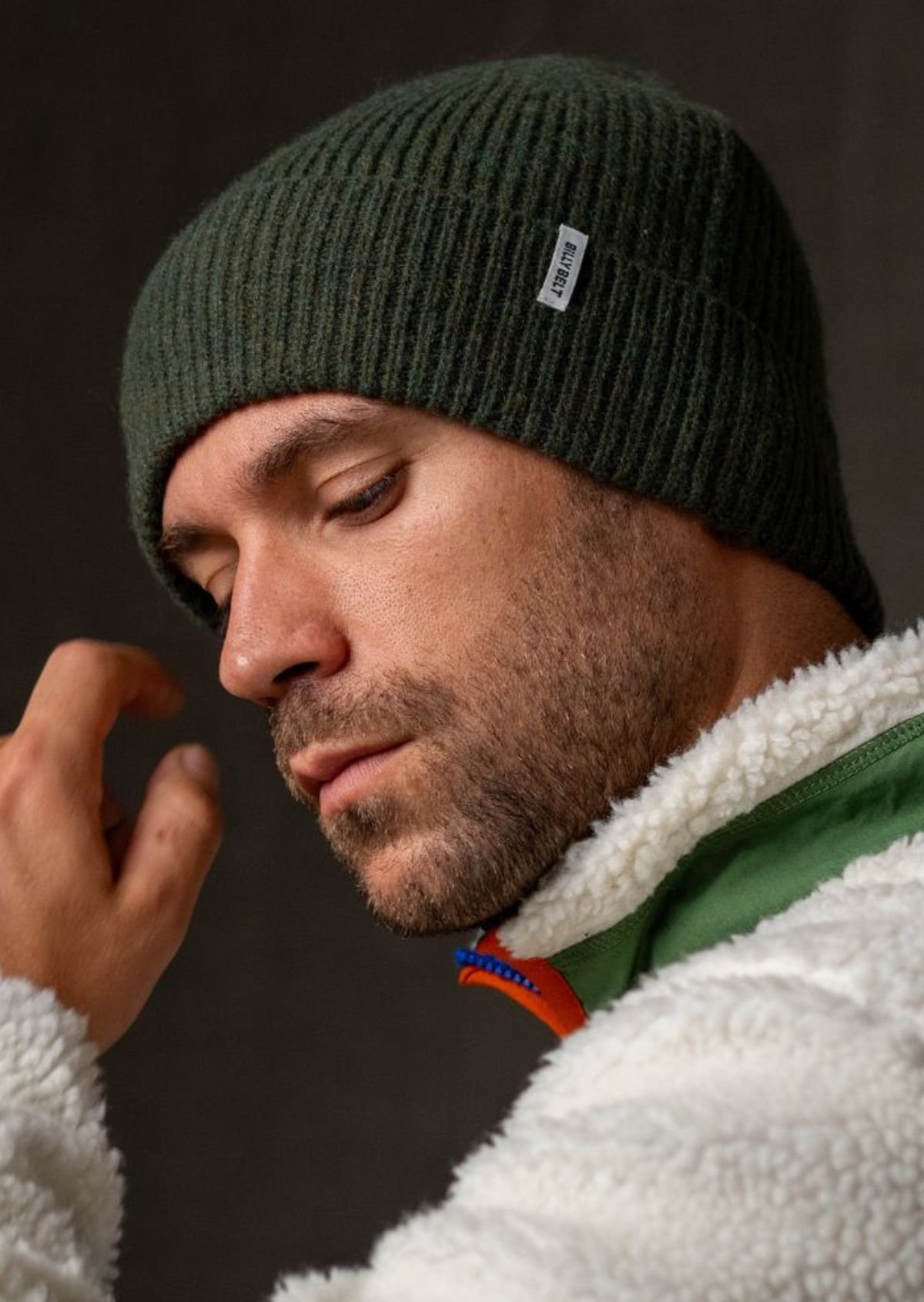 Lamb's wool beanie BILLYBELT Khaki