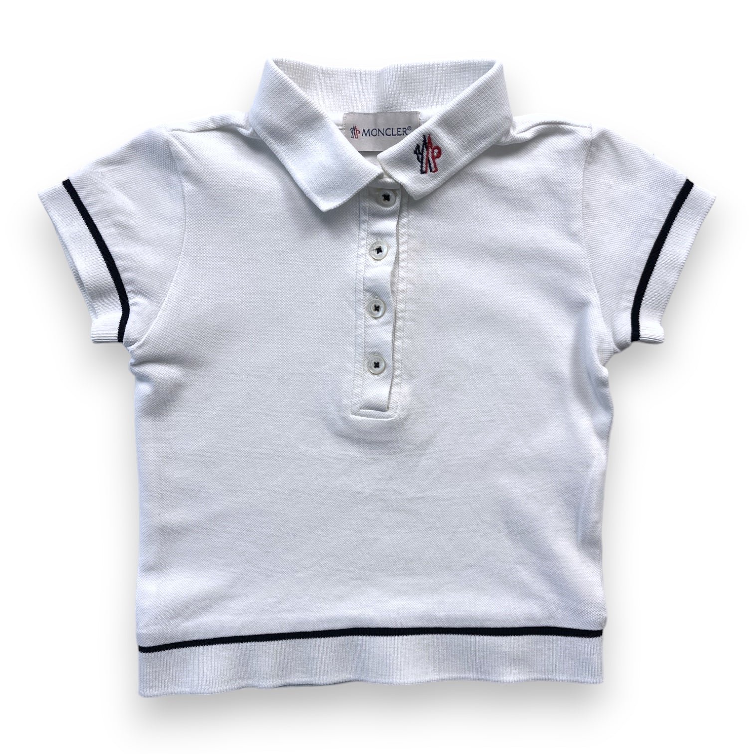 White baby polo - 12 months MONCLER - Seconde Main White