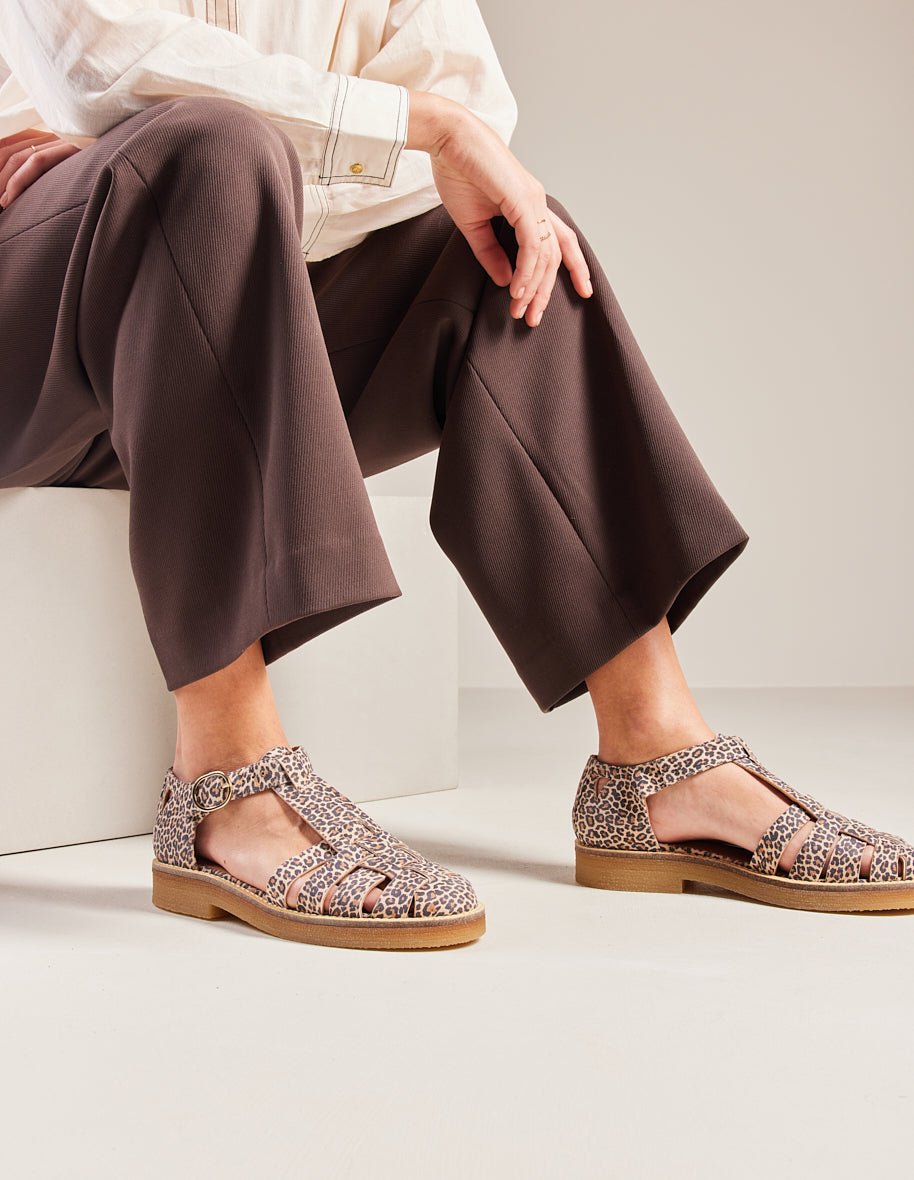 Faux leather sandals ODAJE EX. M.MOUSTACHE Beige