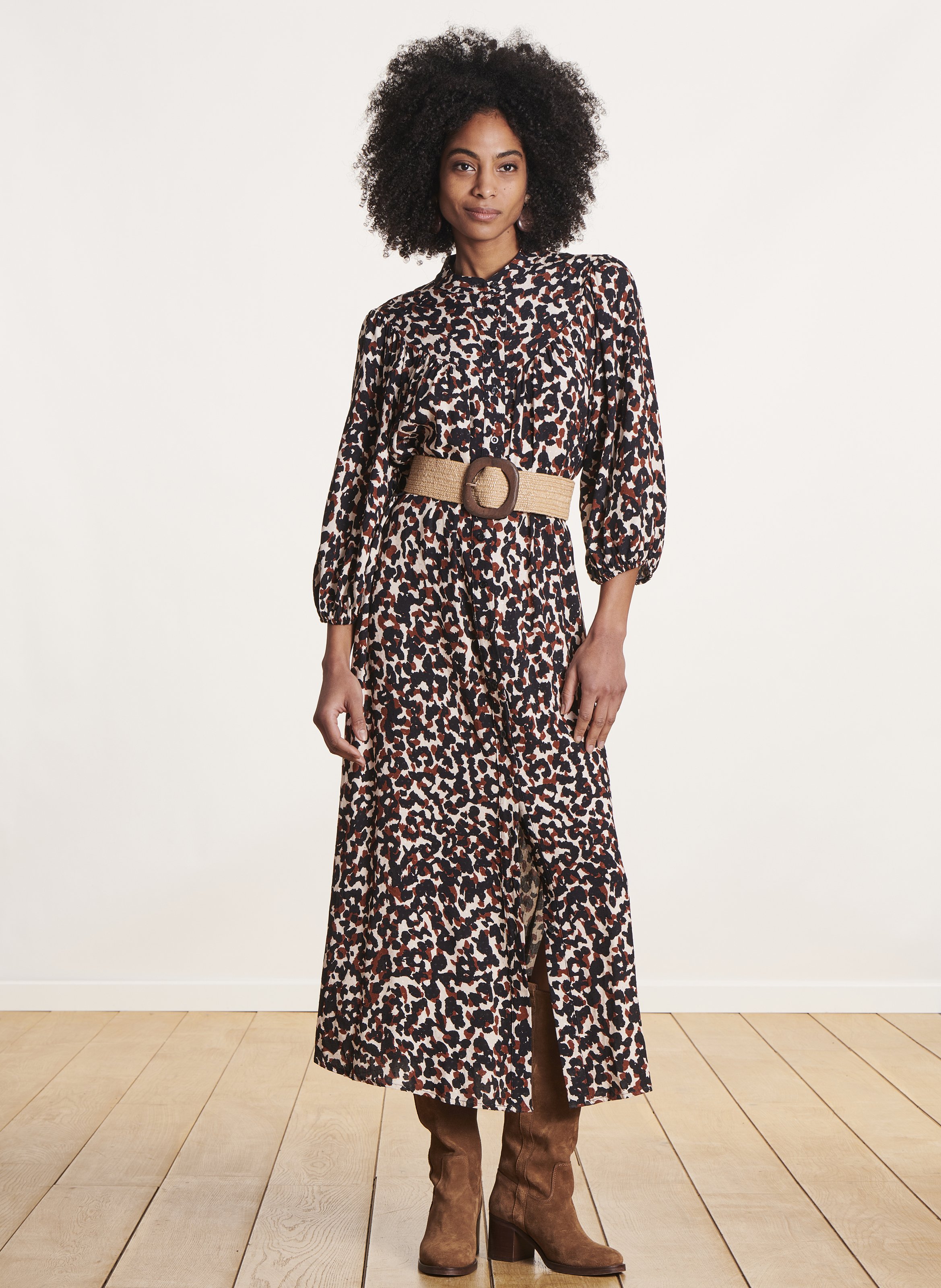 Wide belt with buckle LA FEE MARABOUTEE Beige