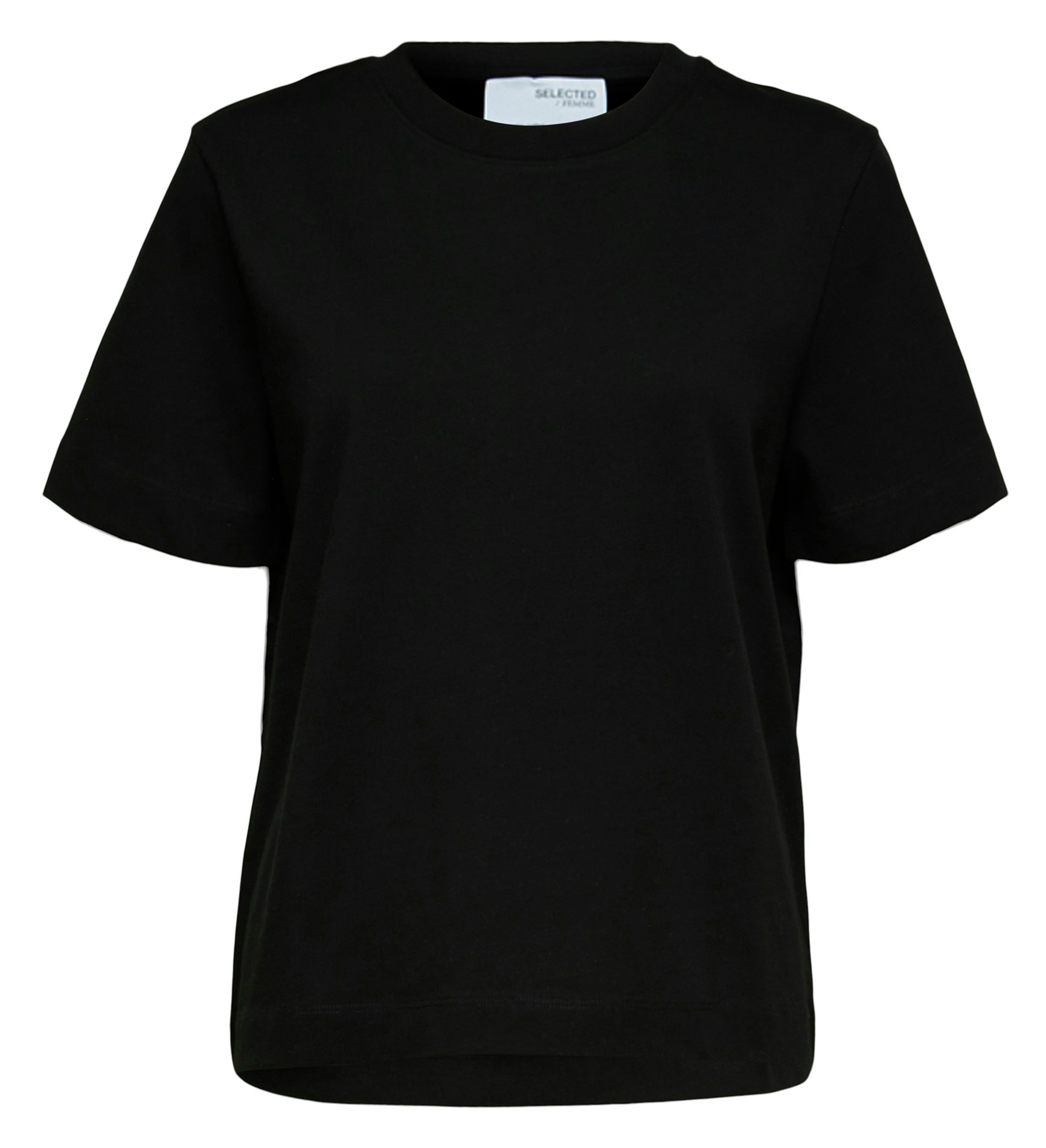 Oversized organic cotton T-shirt SELECTED Black