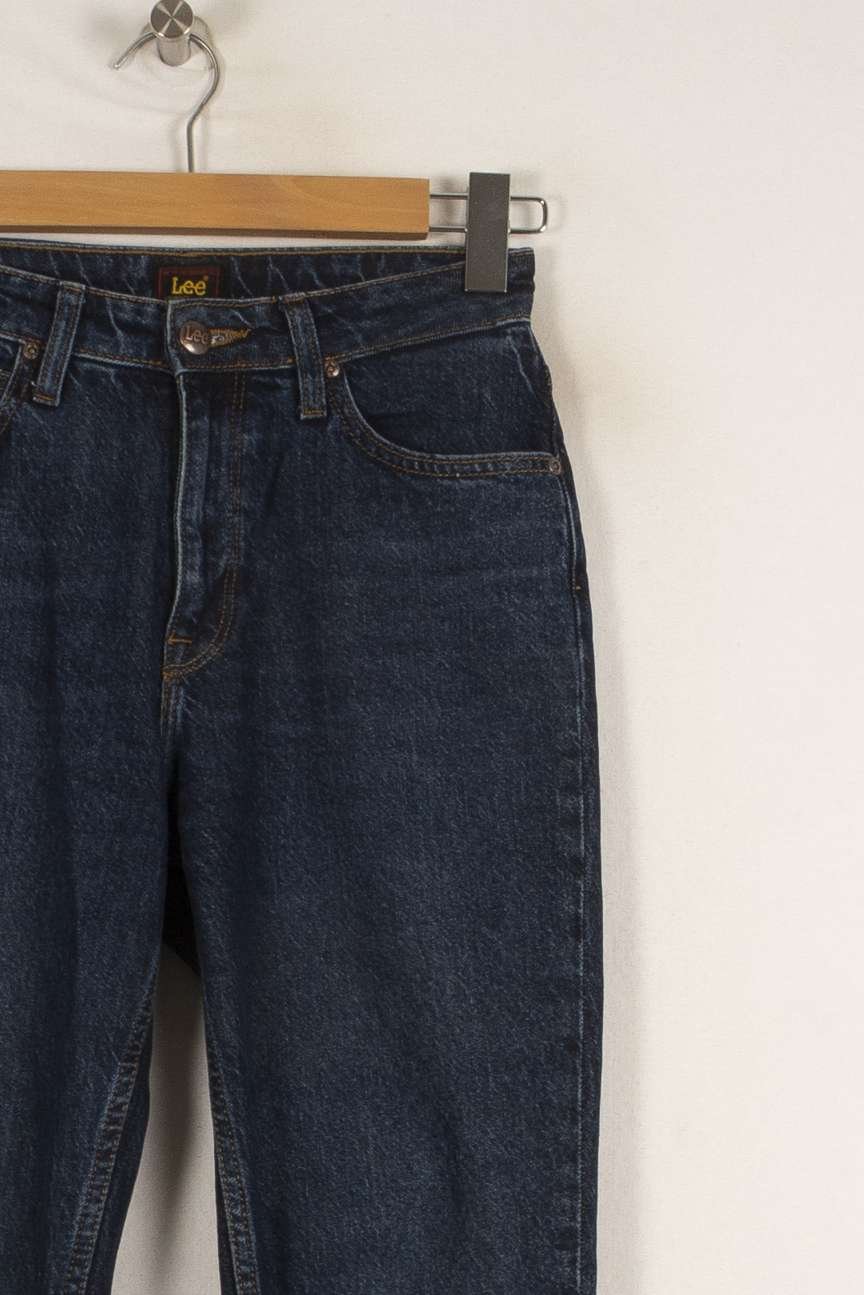 Cropped slim jeans with studs LEE - Seconde Main Blue