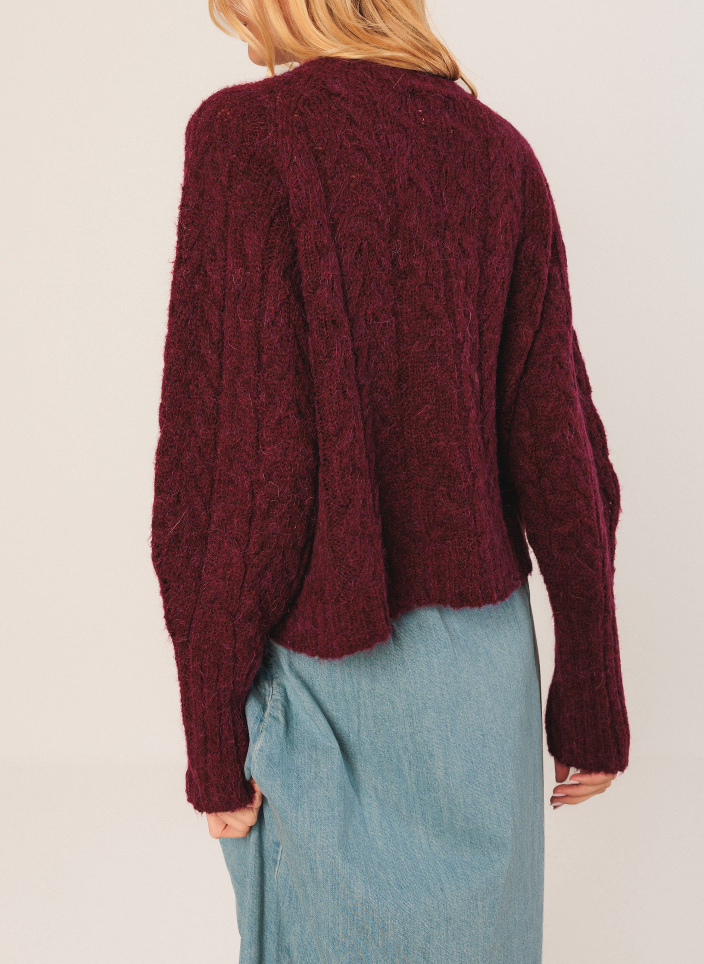 Pull col rond  INDI & COLD Rouge