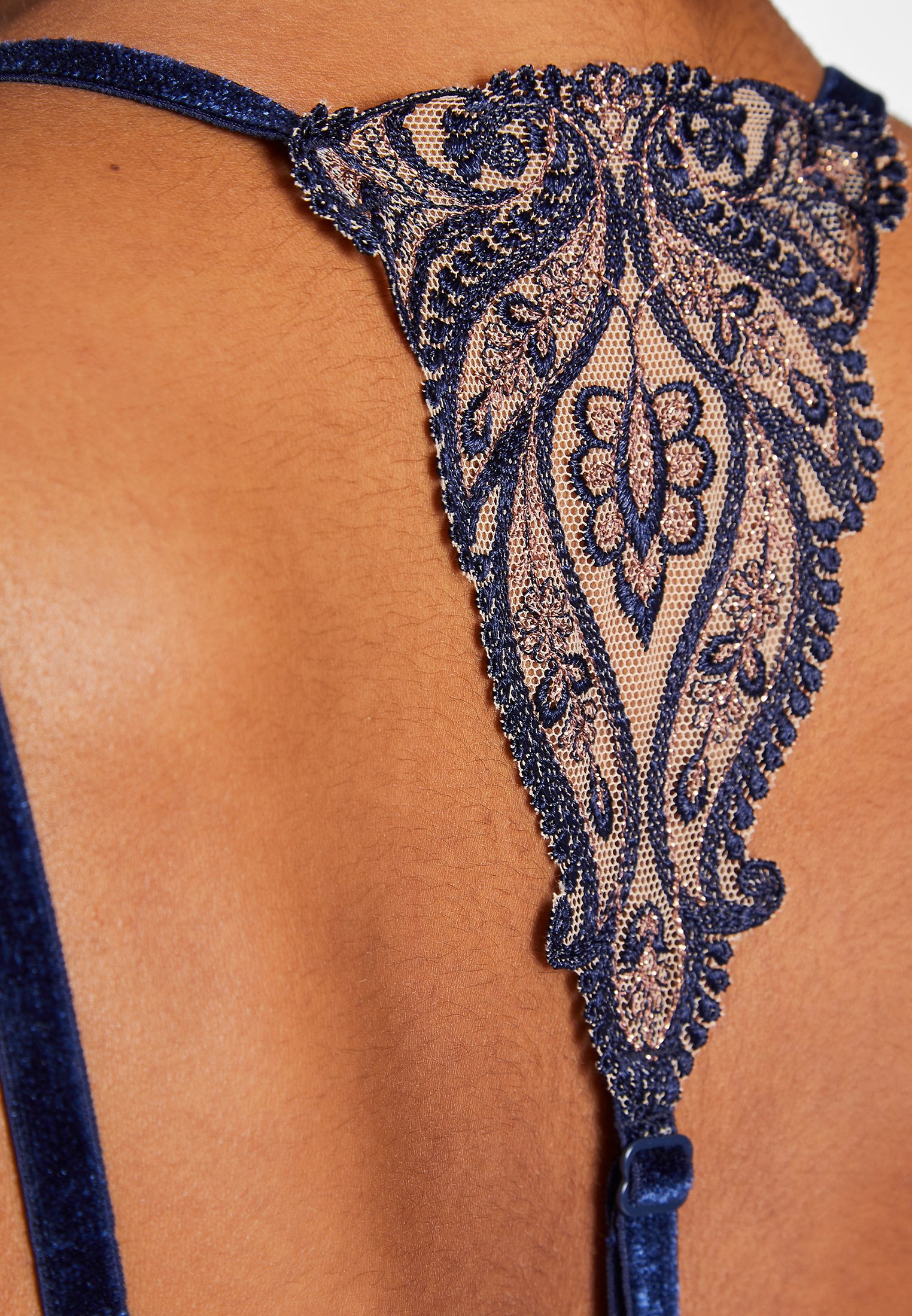 A la Folie kohl black underwired triangle bra AUBADE Blue