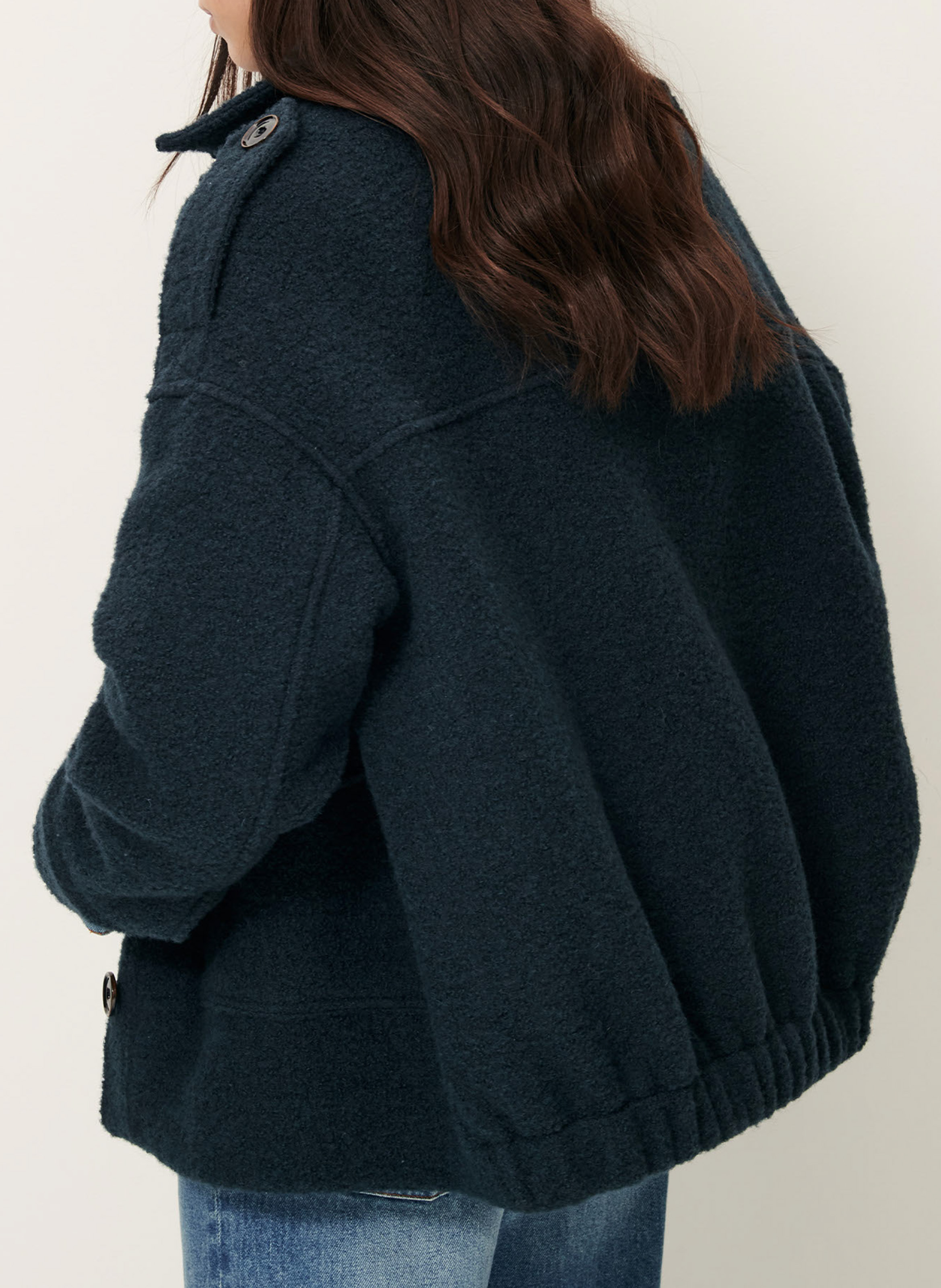 Dual material coat SESSUN Blue