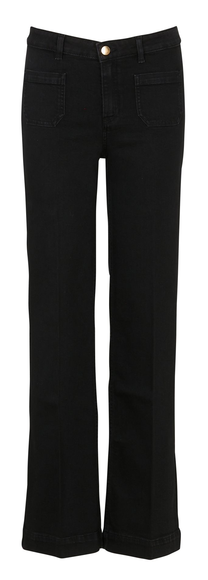 Cotton-blend straight jeans MAISON 123 Black
