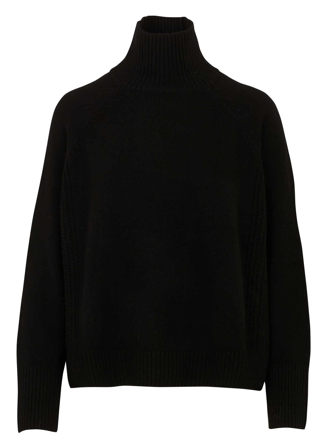 Boat-neck contrast-knit wool sweater  DES PETITS HAUTS Black