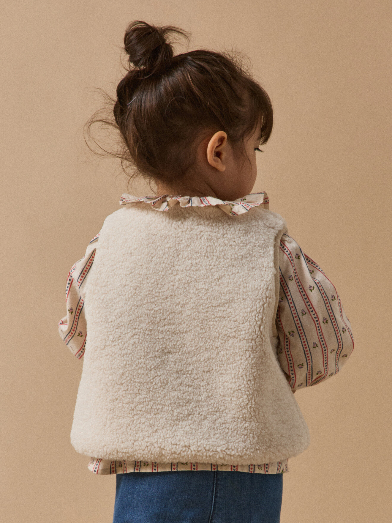 Sleeveless sherpa jacket CYRILLUS Beige