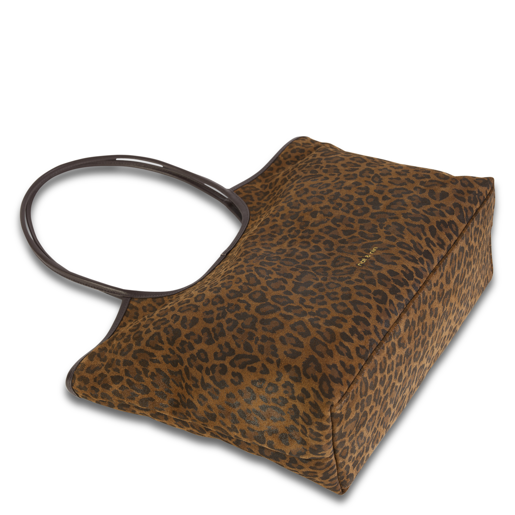 Grote leren shopper Quadrille Bruin