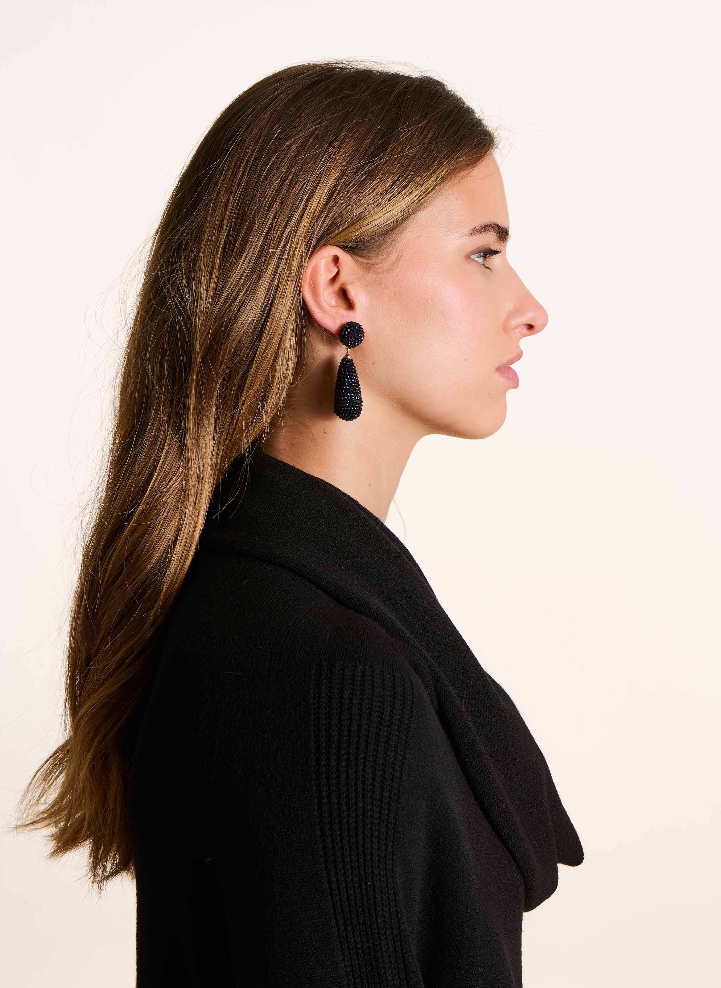 Ohrhänger mit Strass LA FEE MARABOUTEE Blau