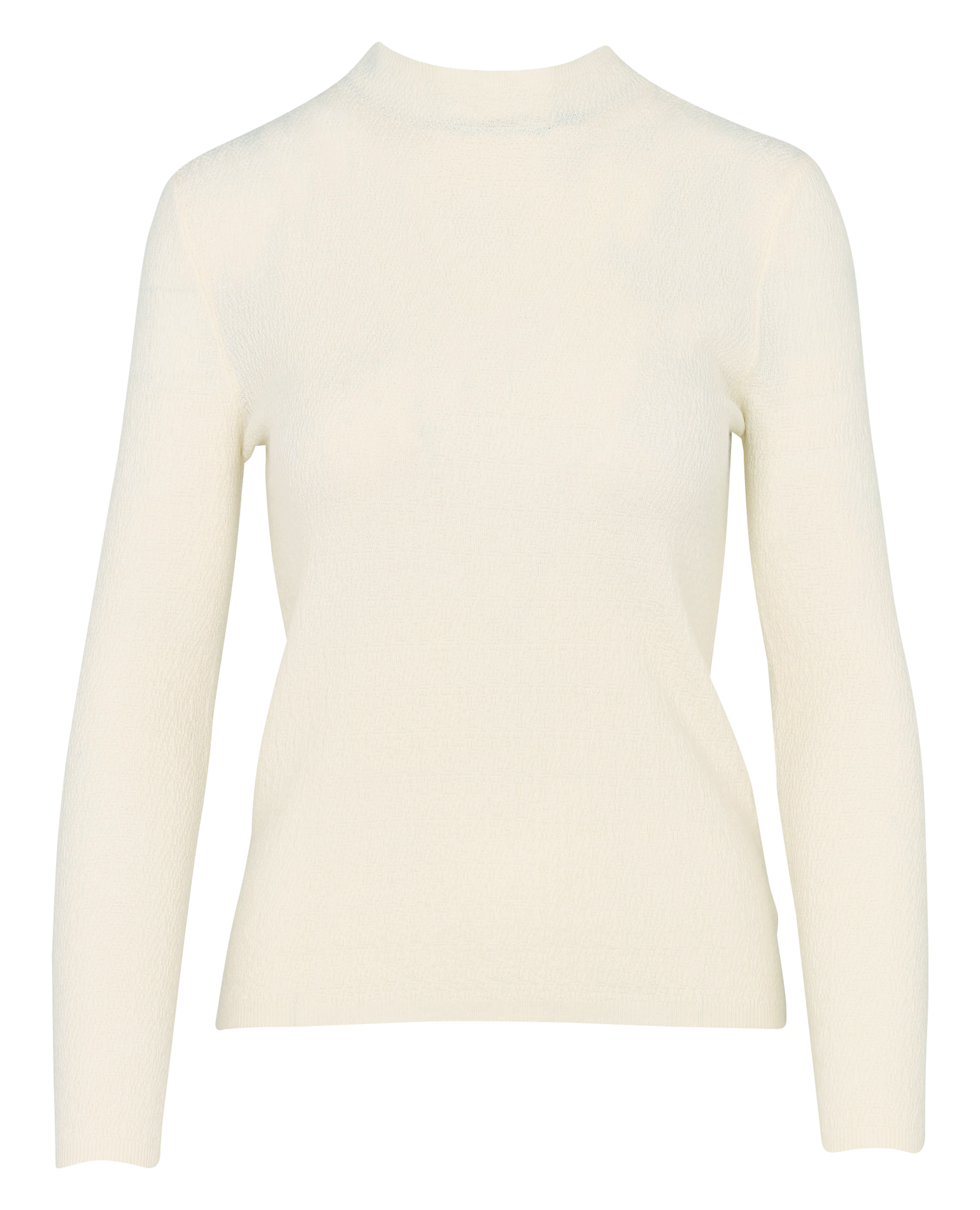 Pull fin col rond texturé uni SEE U SOON Beige