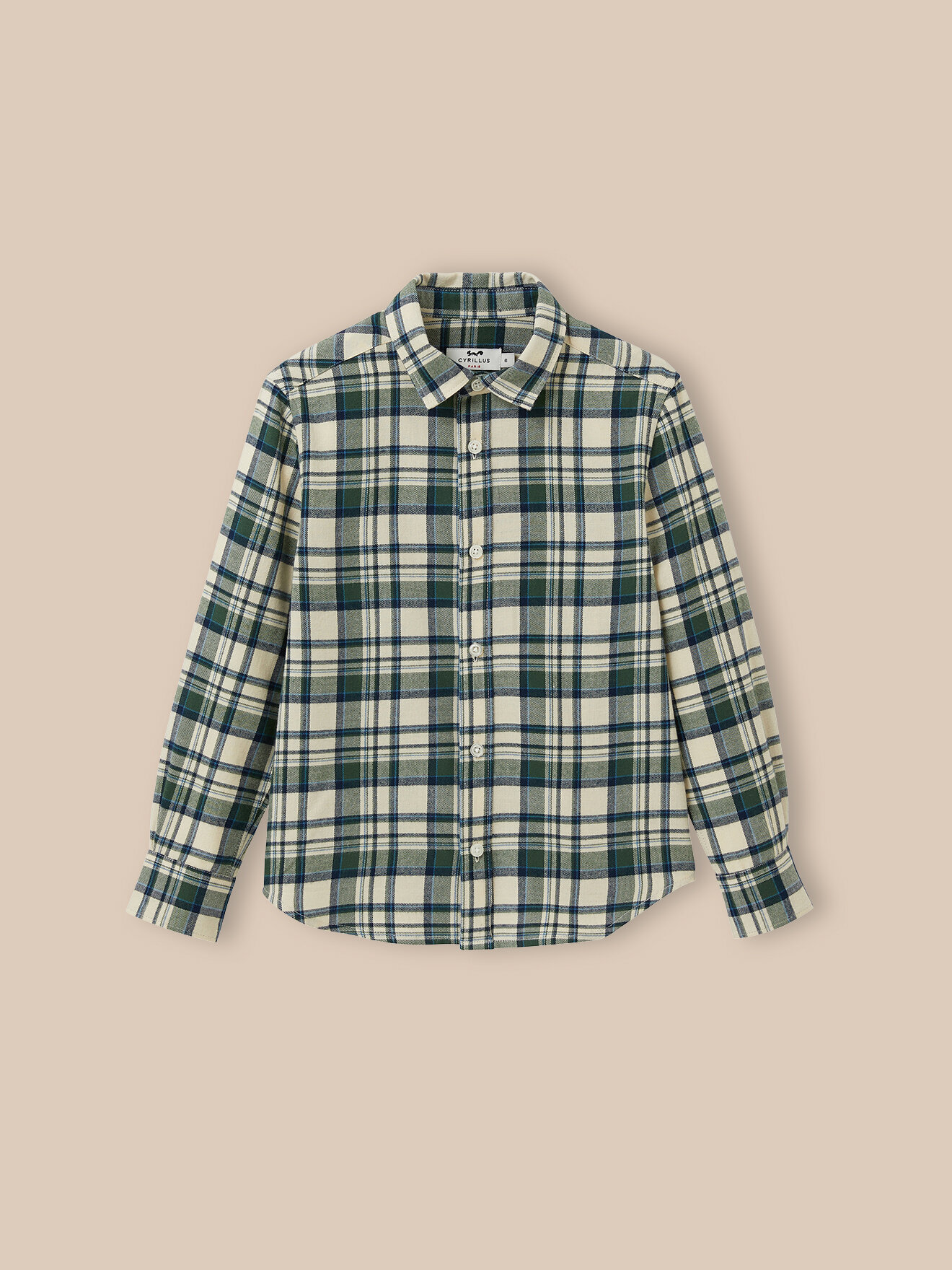 Flannel checkered shirt CYRILLUS Green
