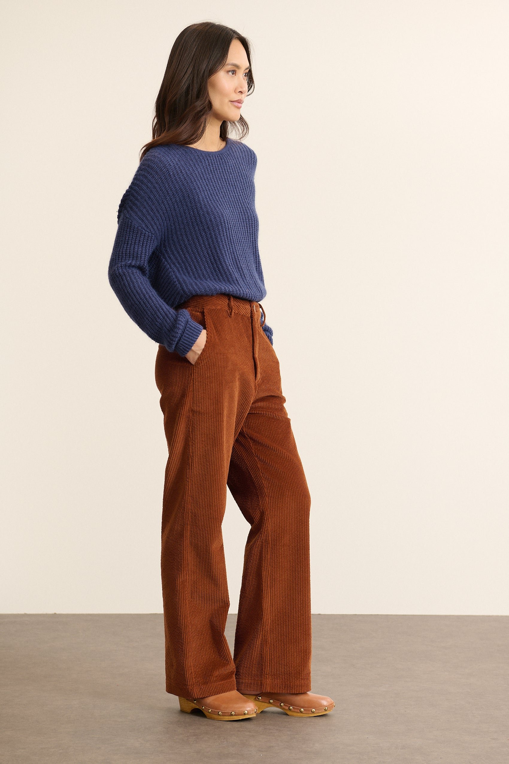 V-neck sweater with bow GARANCE PARIS Blue