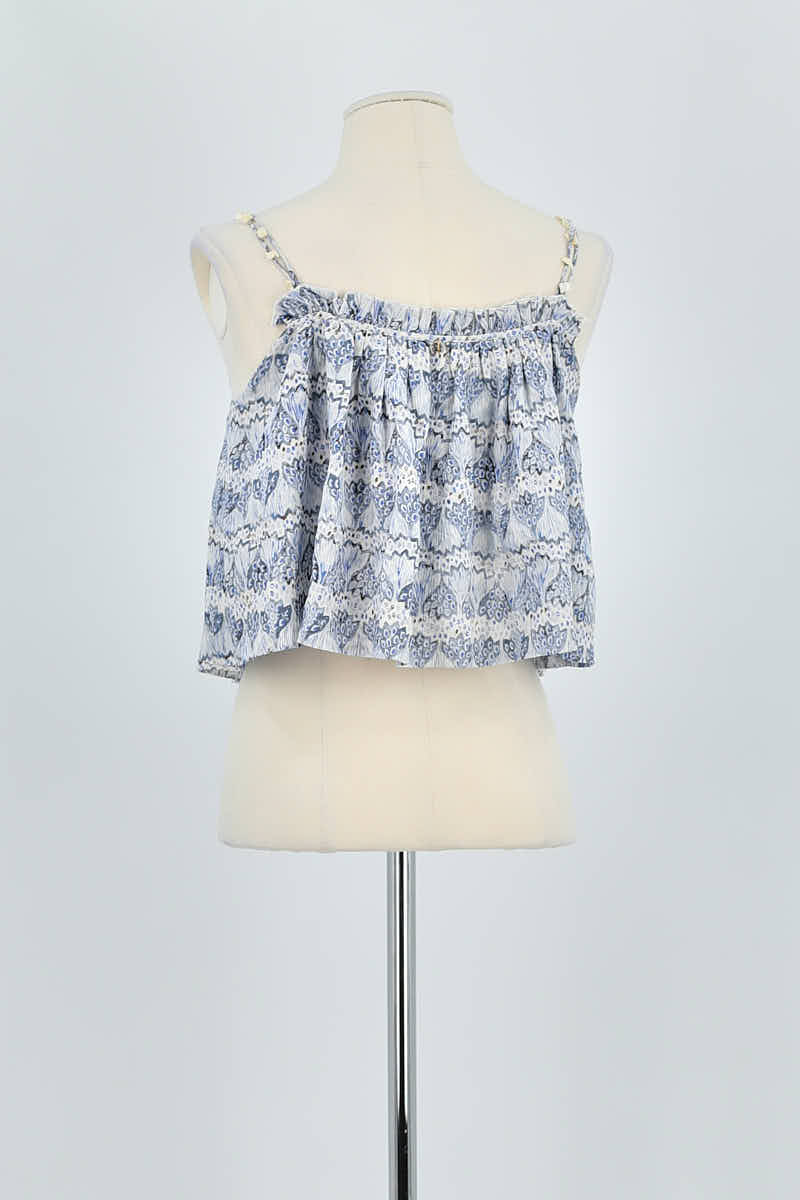 Azawood sleeveless top ANTIK BATIK - Seconde Main Blue