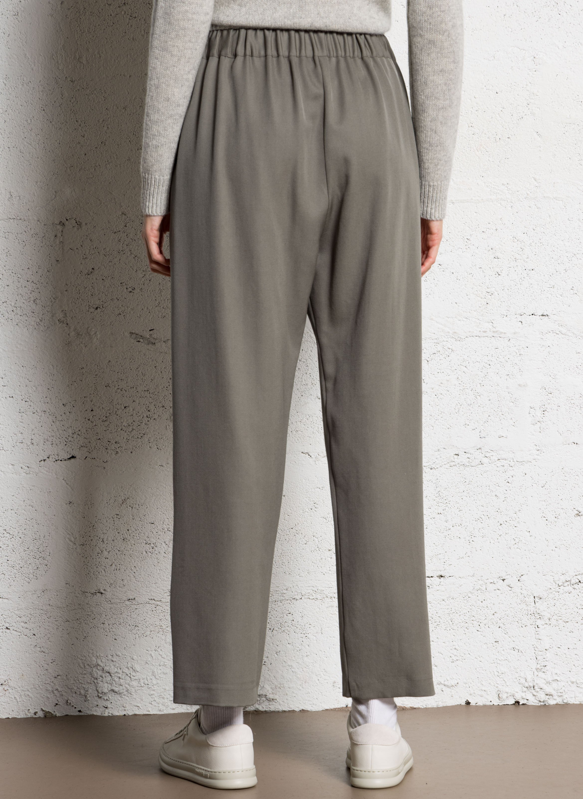 Pantalon large en laine MASSCOB Vert